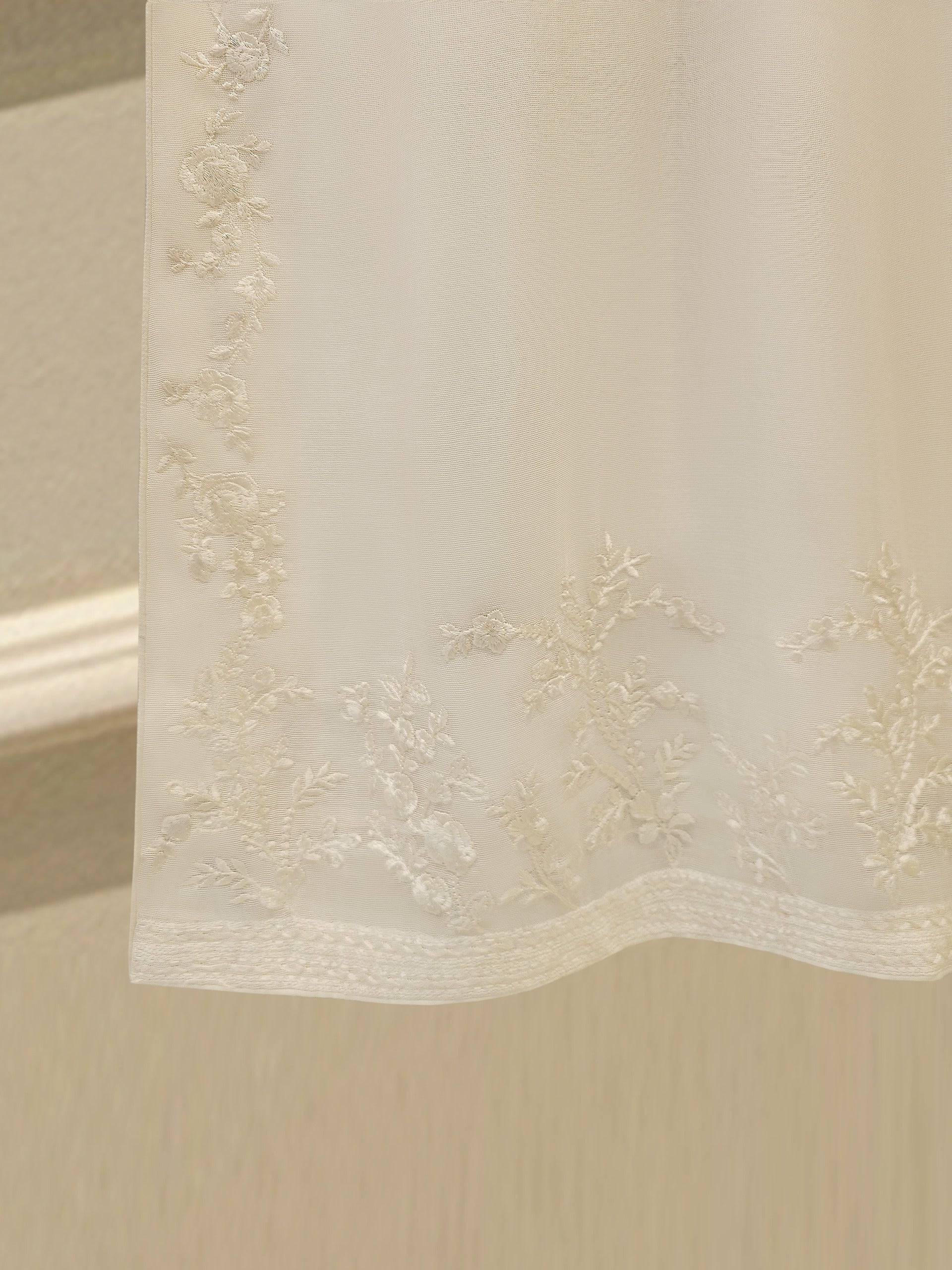 3 Piece - Pure Embroidered Cotton Net Suit S113048 - Image 5