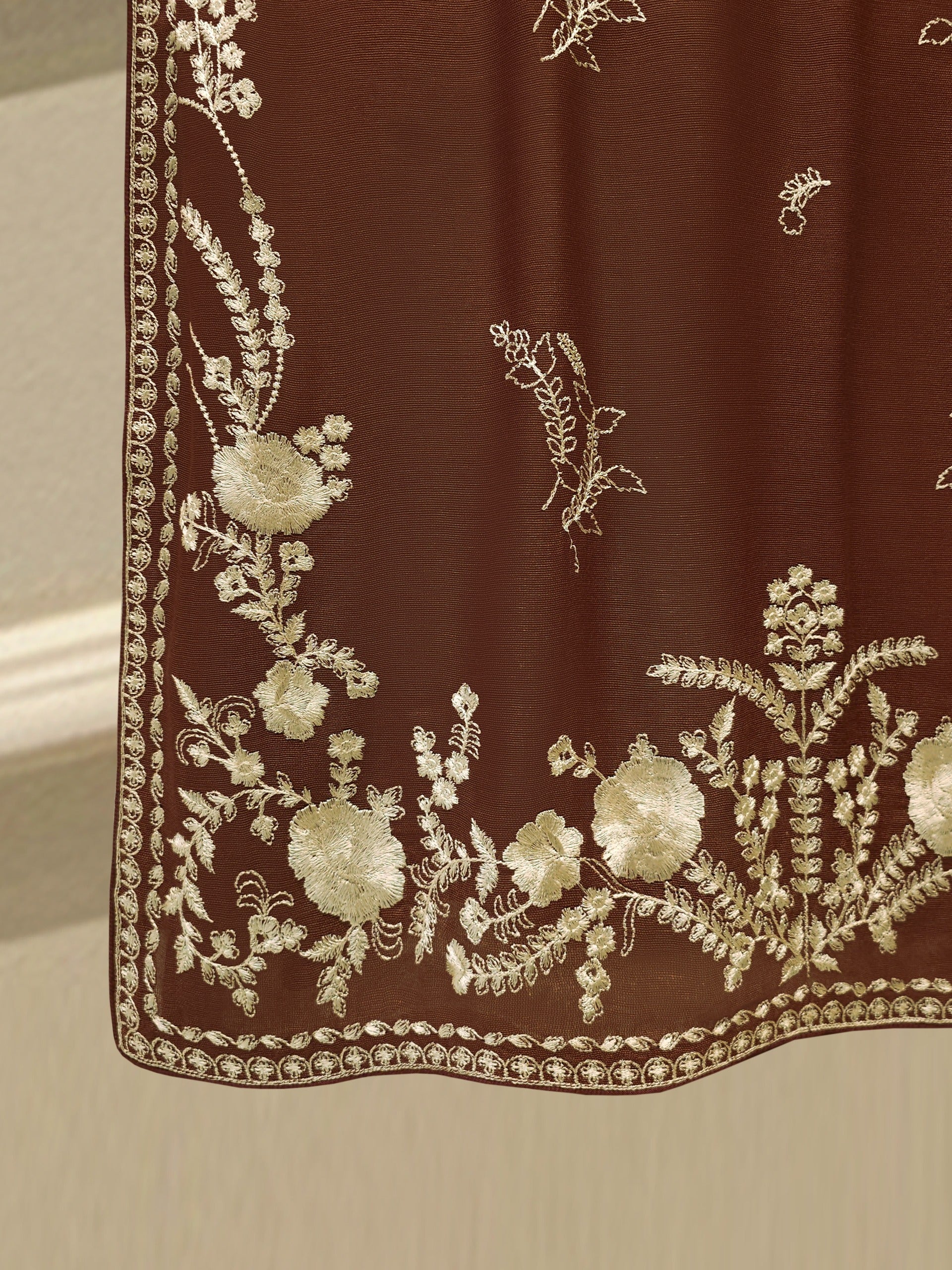 3 Piece - Pure Embroidered Cotton Net Suit S113077 - Image 5
