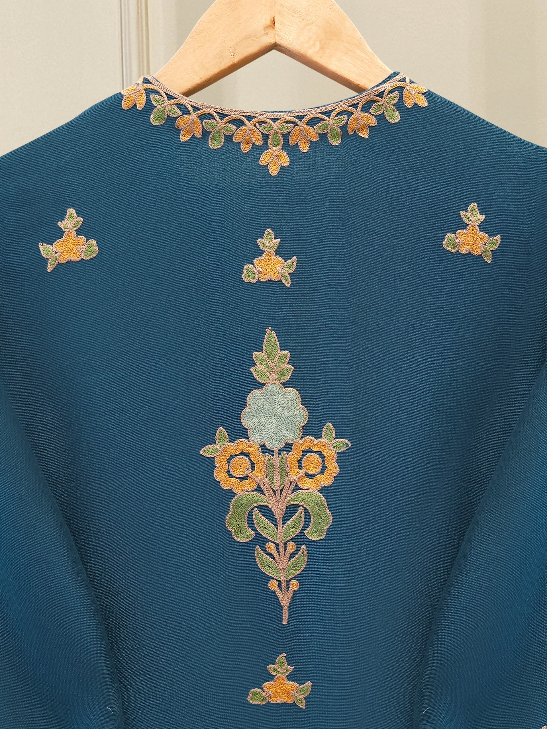 3 Piece - Pure Embroidered Cotton Net Suit S113086 - Image 6