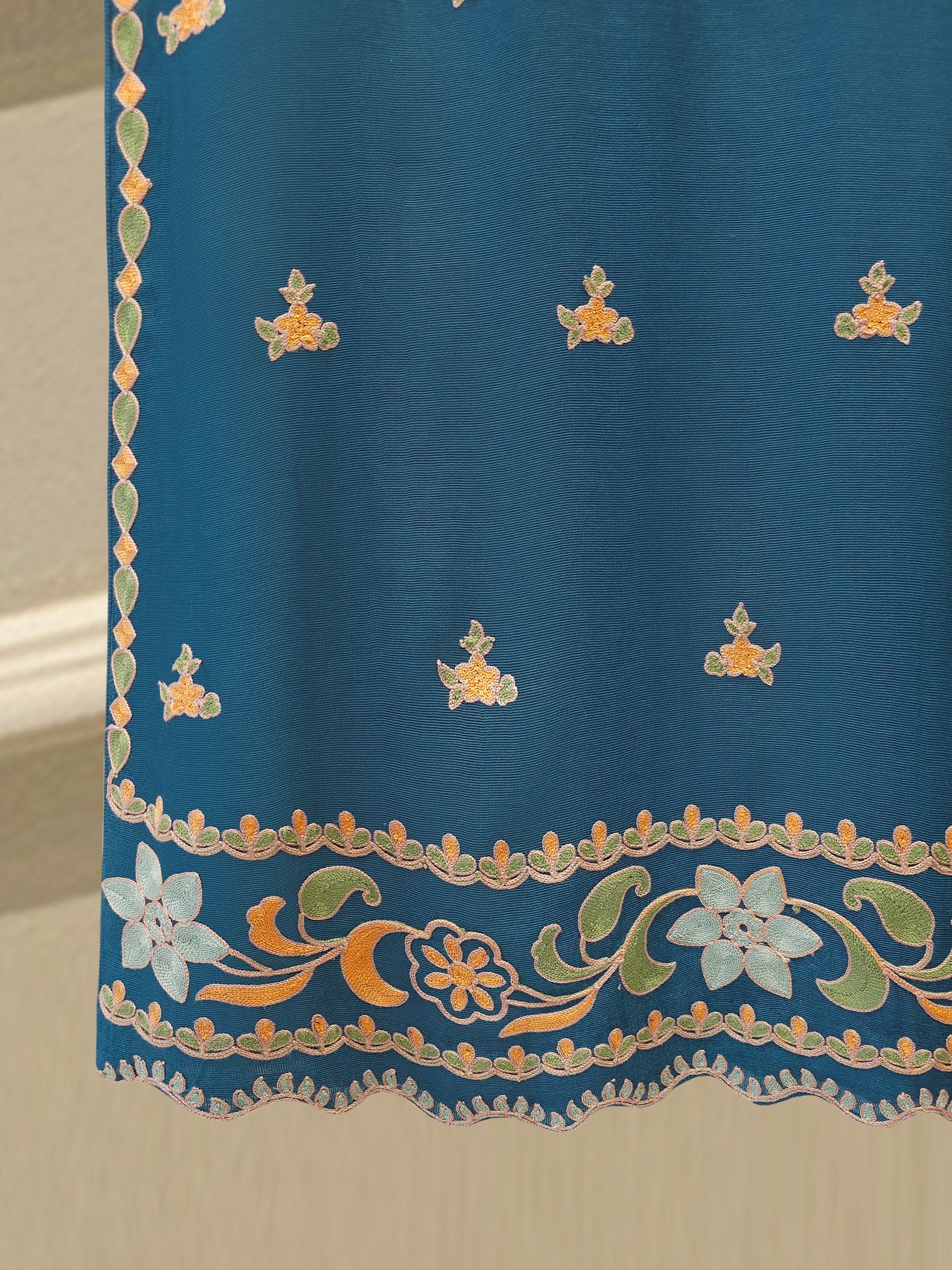 3 Piece - Pure Embroidered Cotton Net Suit S113086 - Image 7