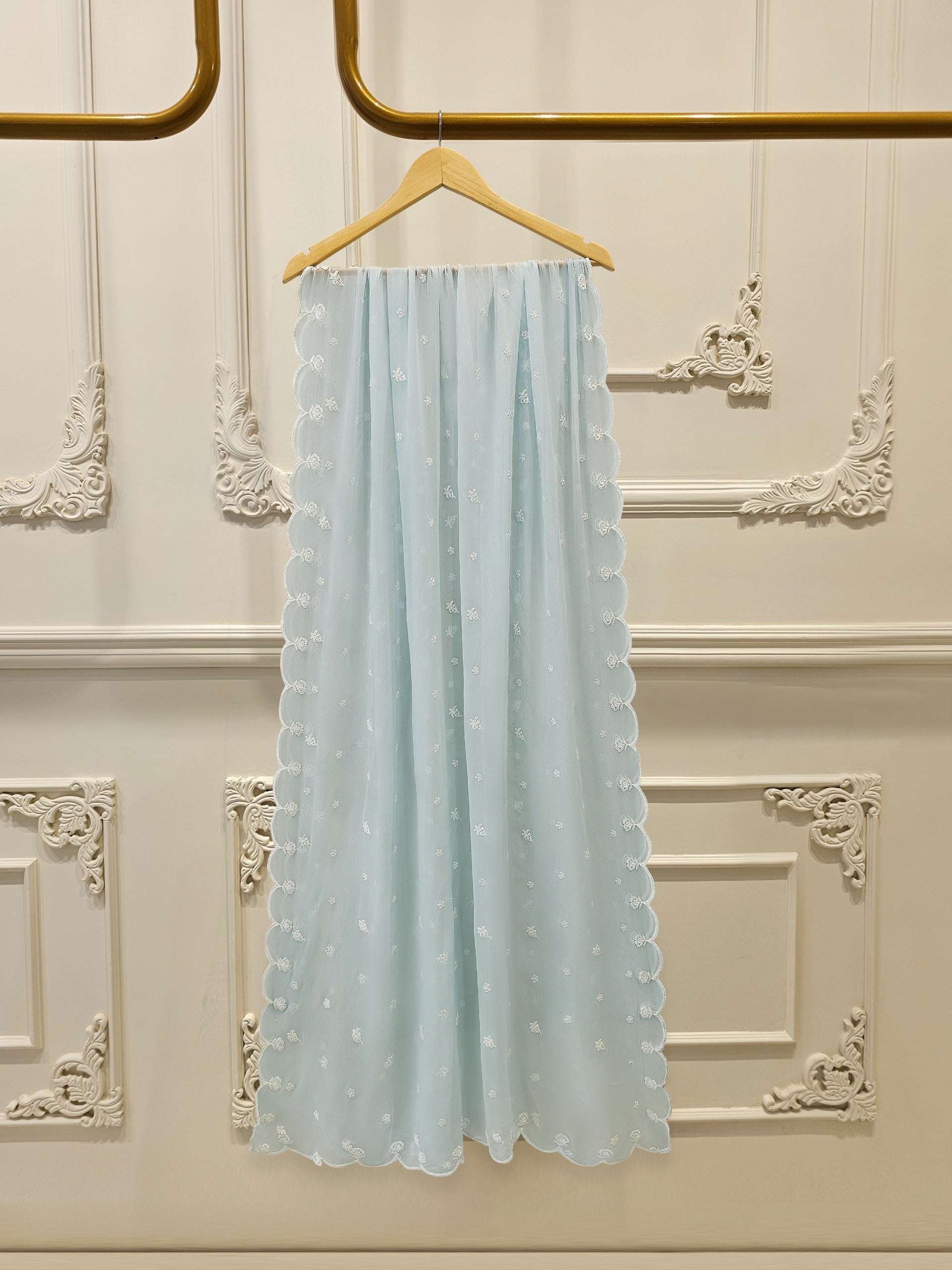 3 Piece - Pure Embroidered Cotton Net Suit S113114 - Image 6