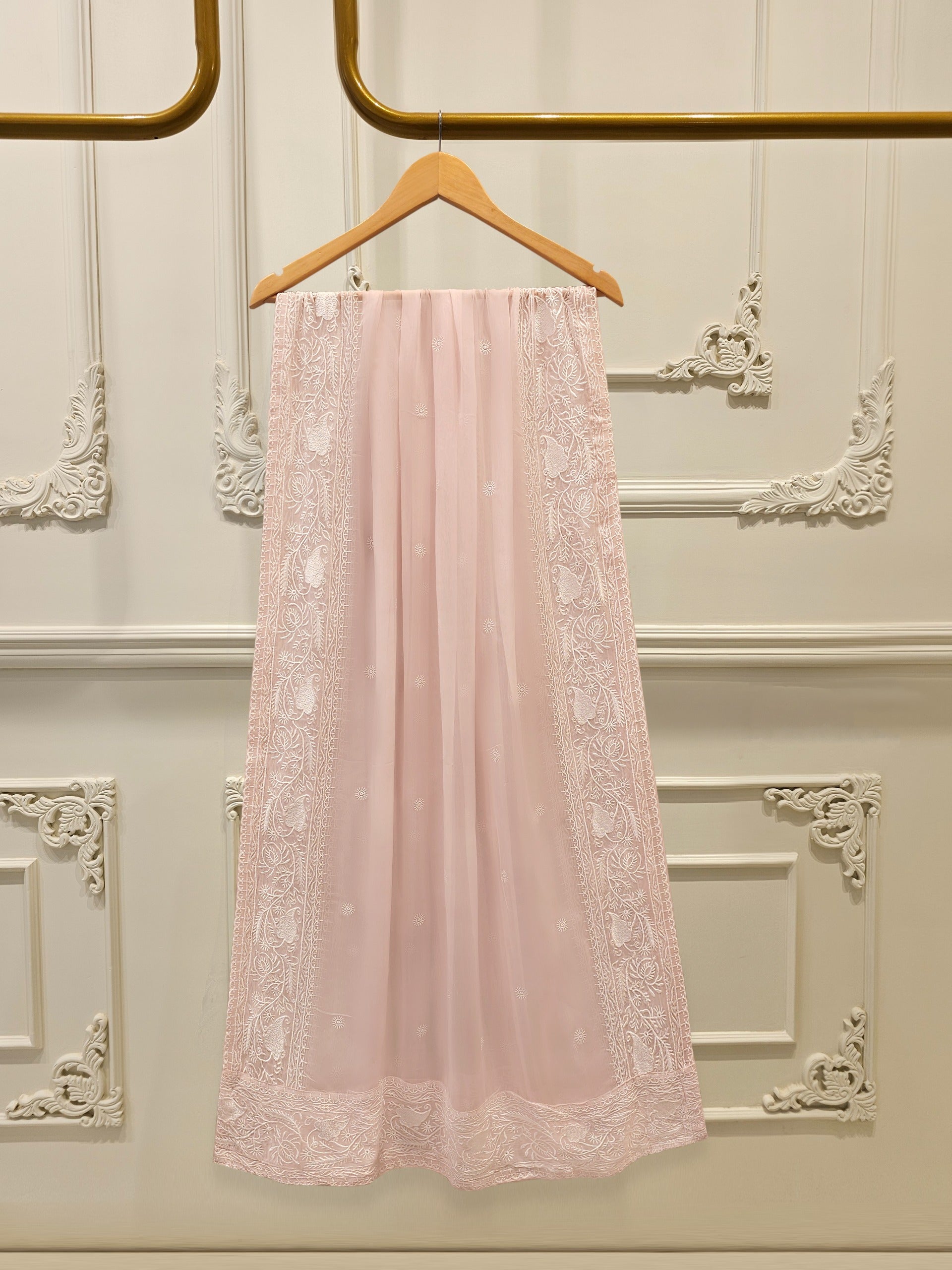 3 Piece - Pure Embroidered Cotton Net Suit S113118 - Image 6