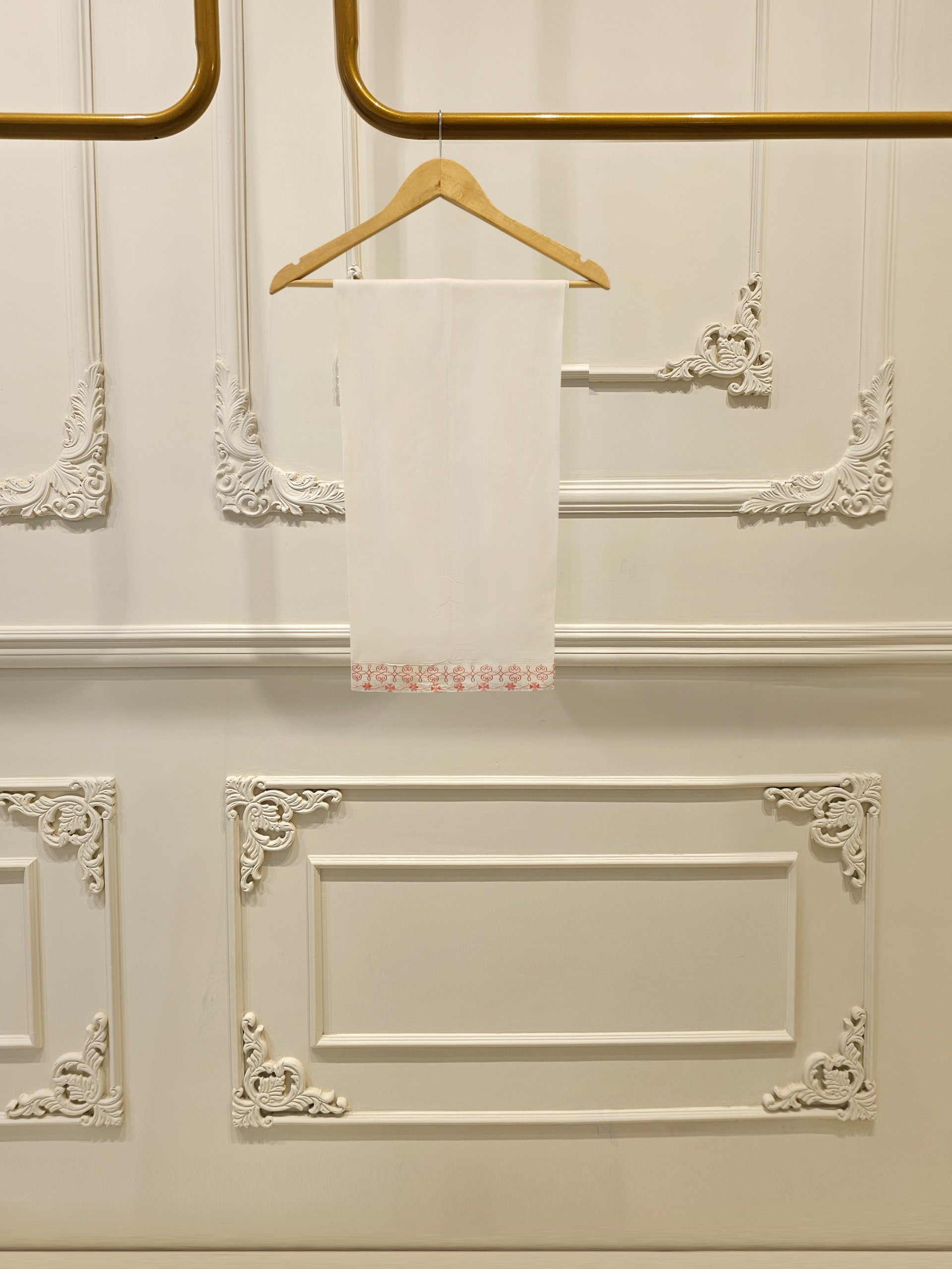 3 Piece - Pure Embroidered Cotton Net Suit S113128 - Image 8