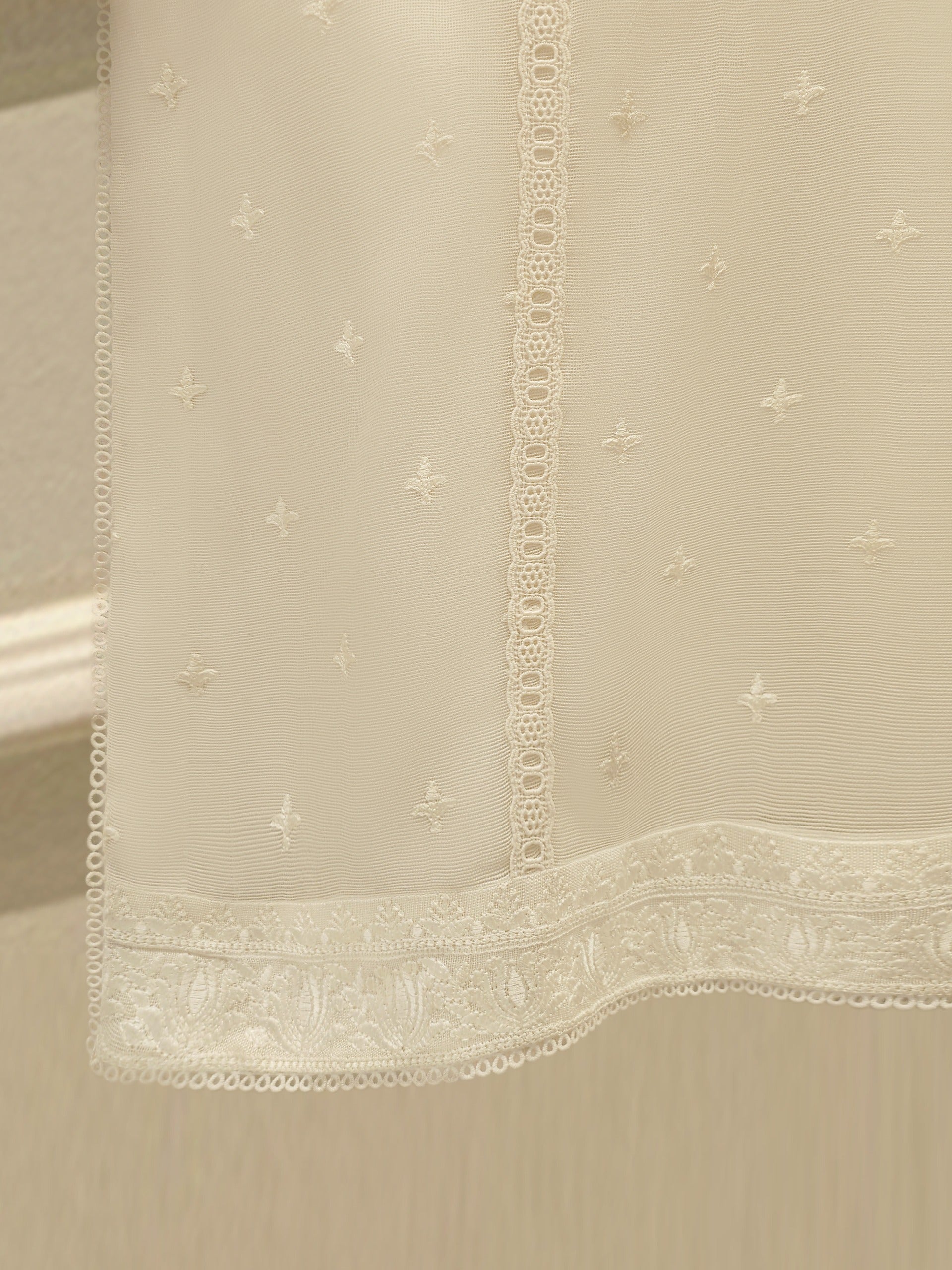 3 Piece - Pure Embroidered Cotton Net Suit S113438 - Image 3