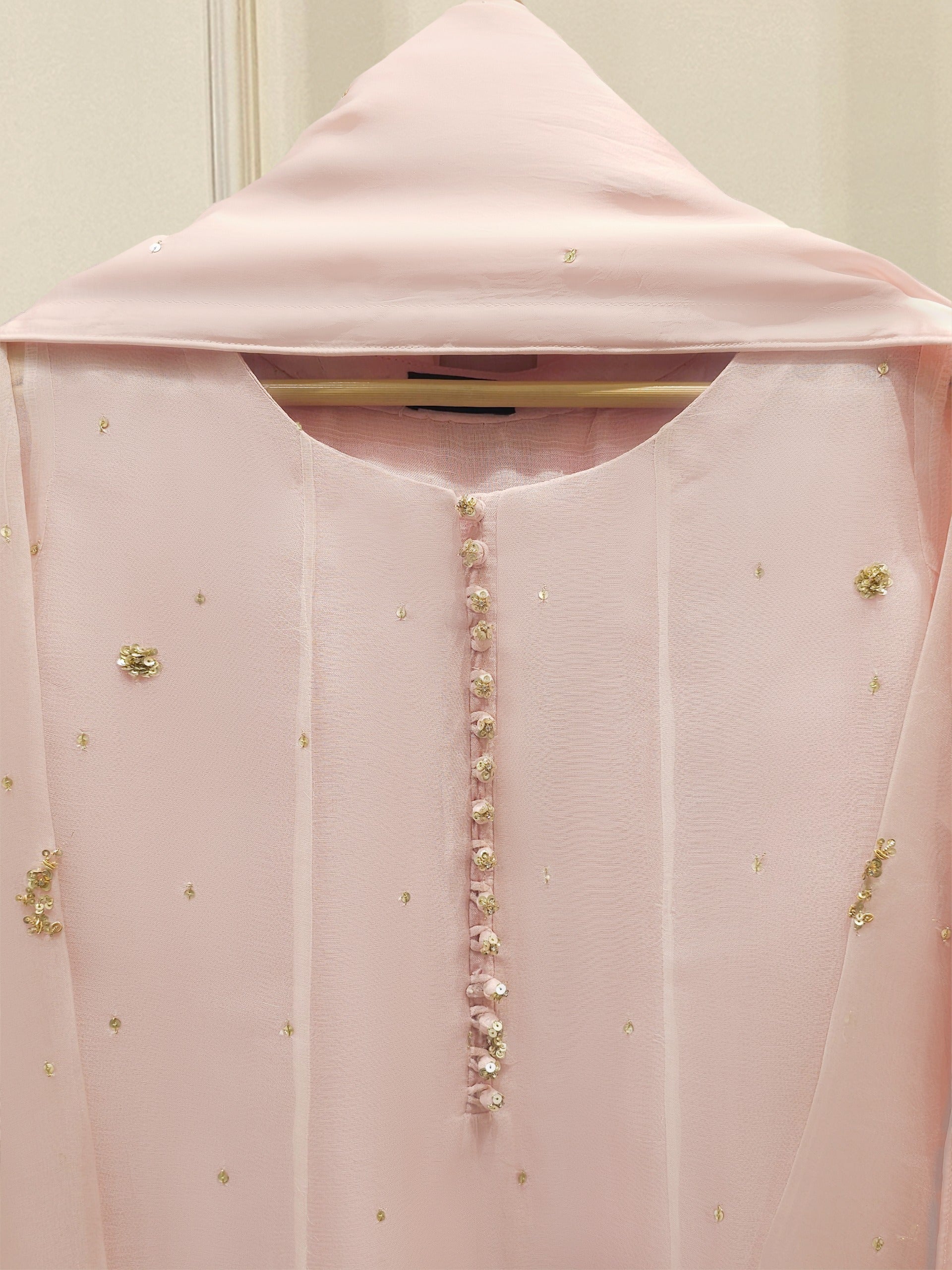 3 Piece - Pure Embroidered Organza Suit S112006 - Image 2