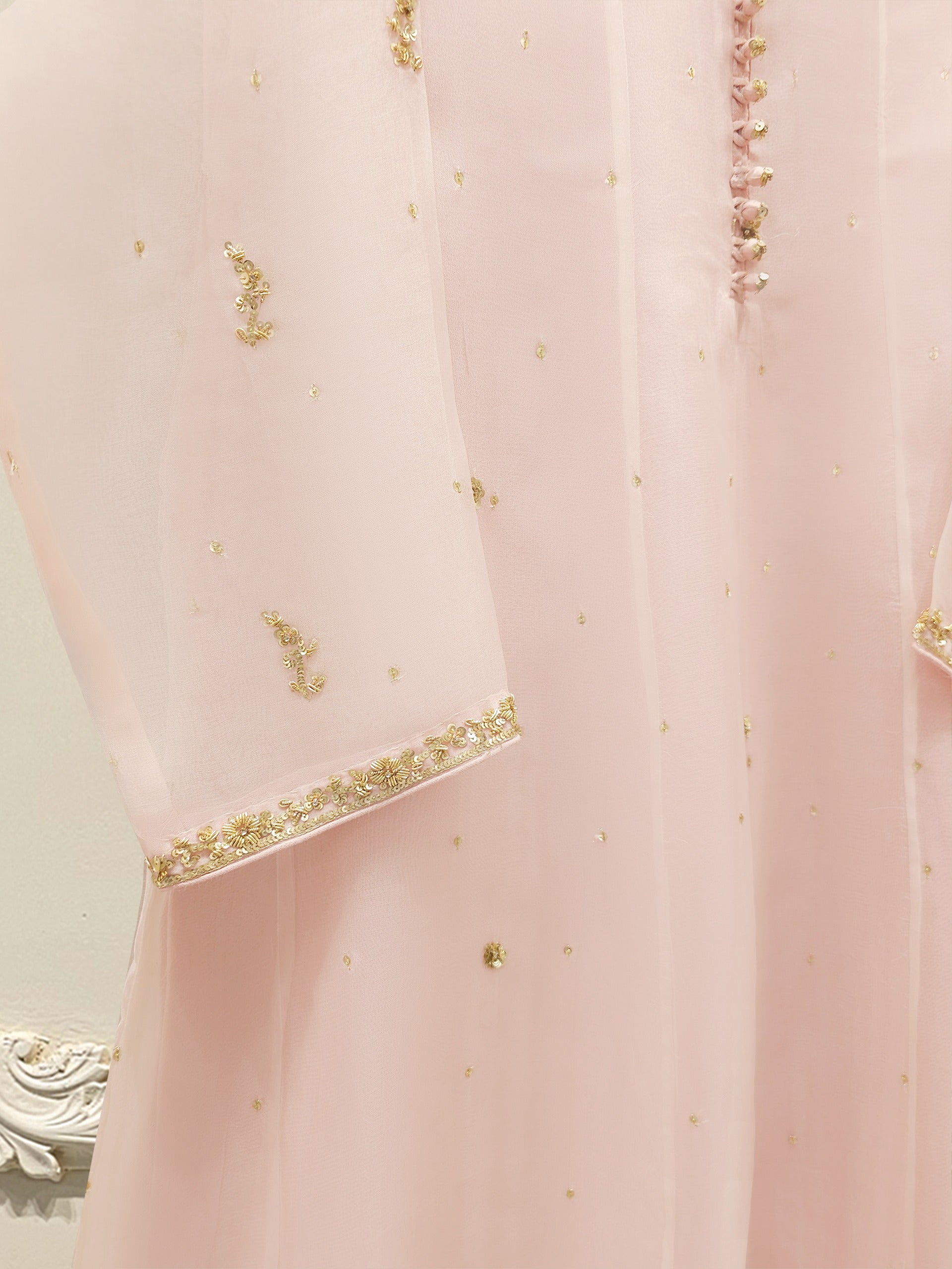 3 Piece - Pure Embroidered Organza Suit S112006 - Image 3