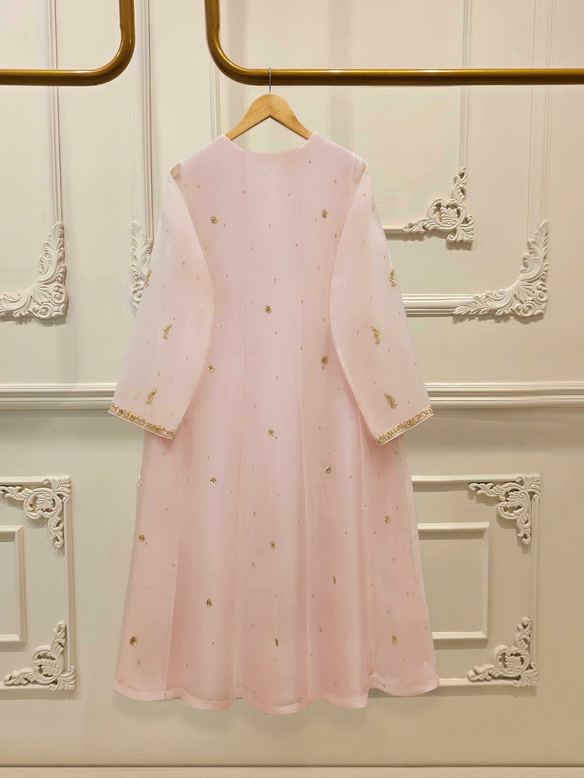 3 Piece - Pure Embroidered Organza Suit S112006 - Image 4