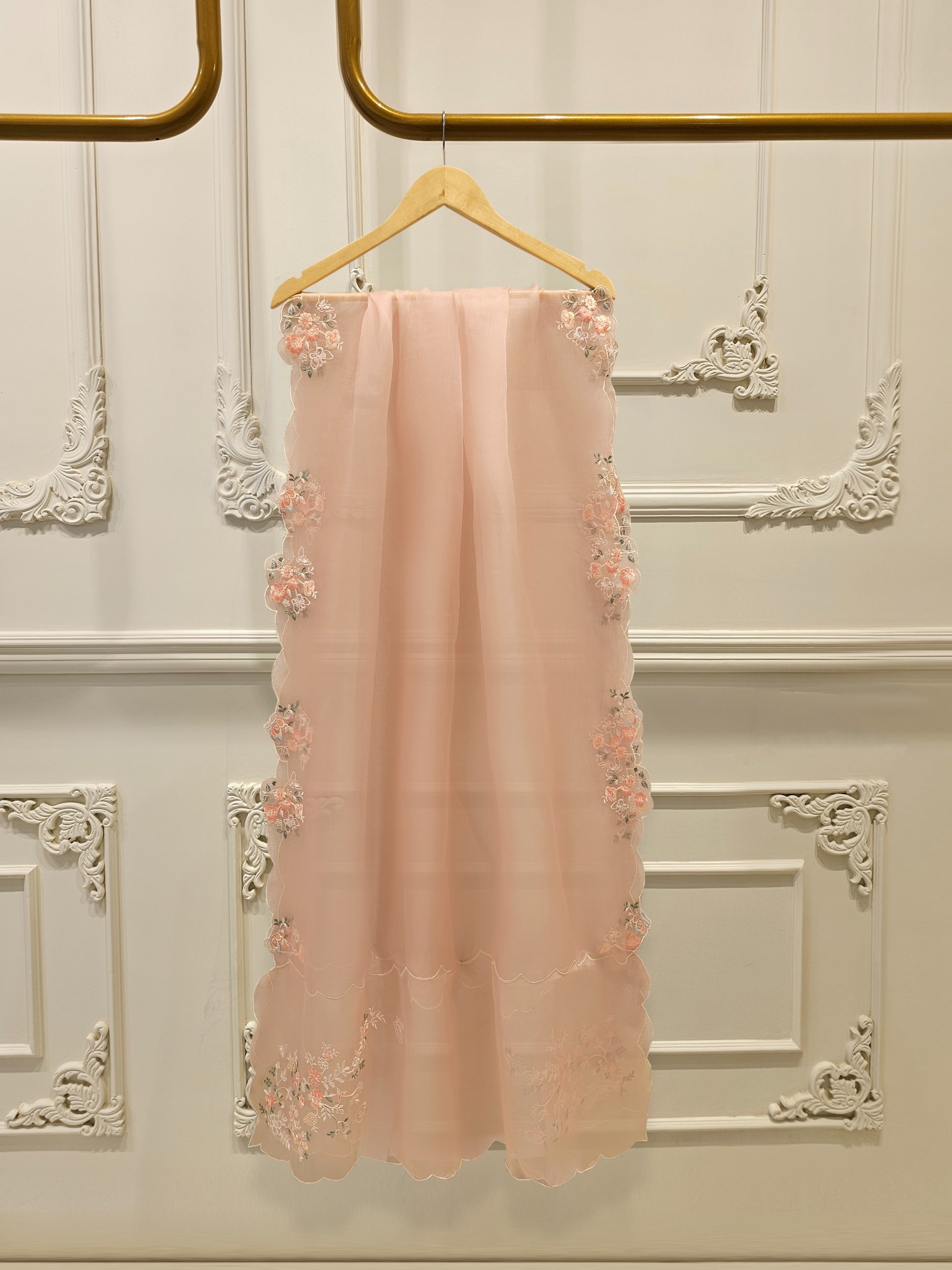 3 Piece - Pure Embroidered Organza Suit S112134 - Image 7