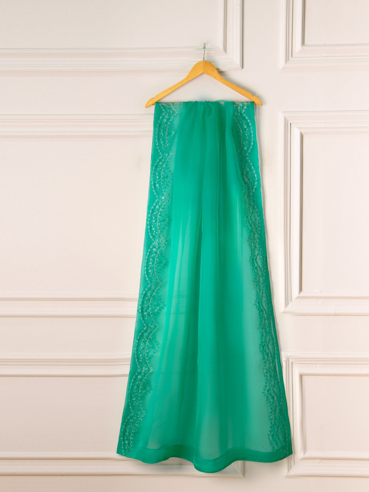 2 Piece - Pure Embroidered  Raw Silk Suit S111137 - Image 8