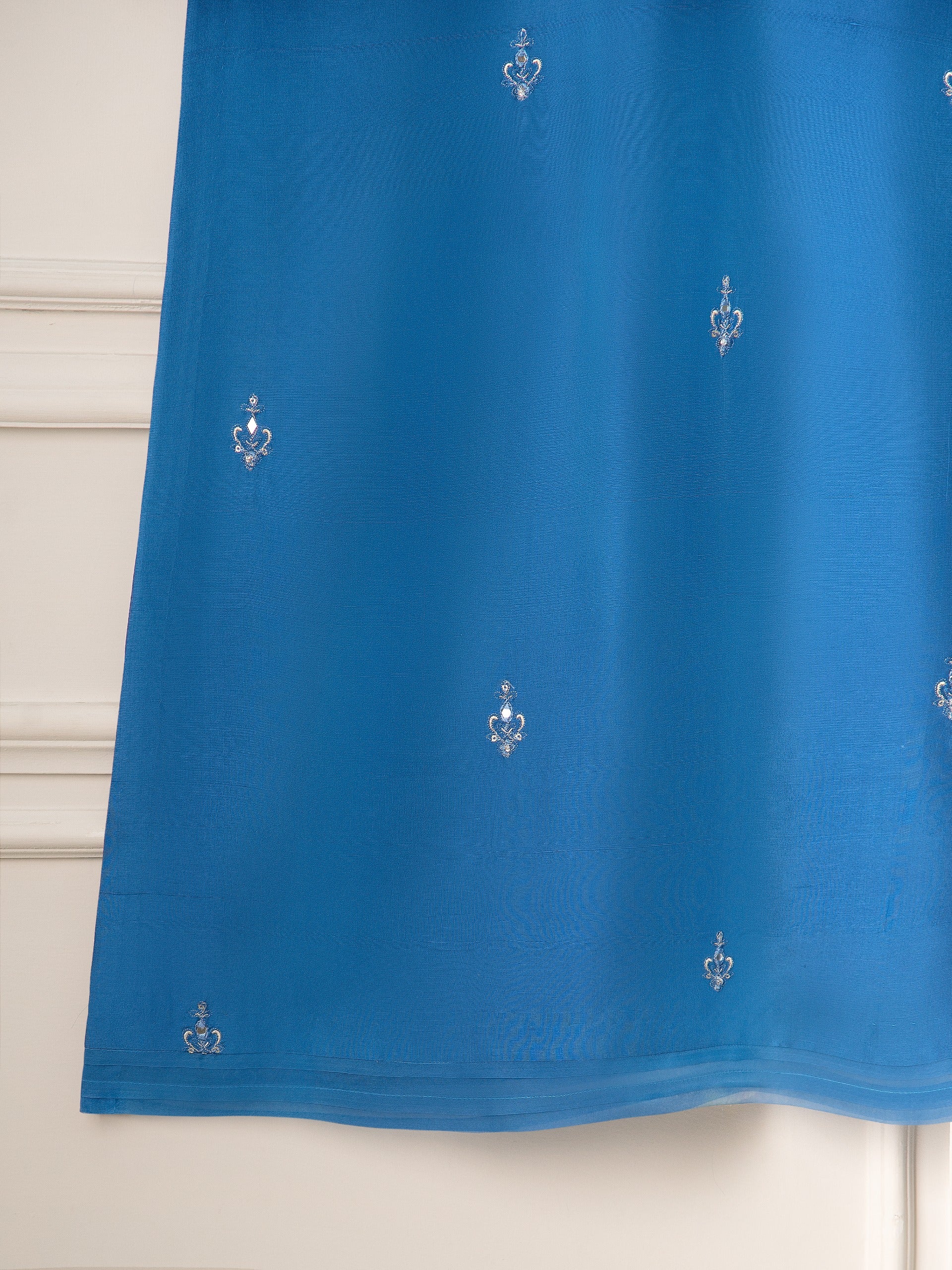 3 Piece - Pure Embroidered  Raw Silk Suit S111170 - Image 5
