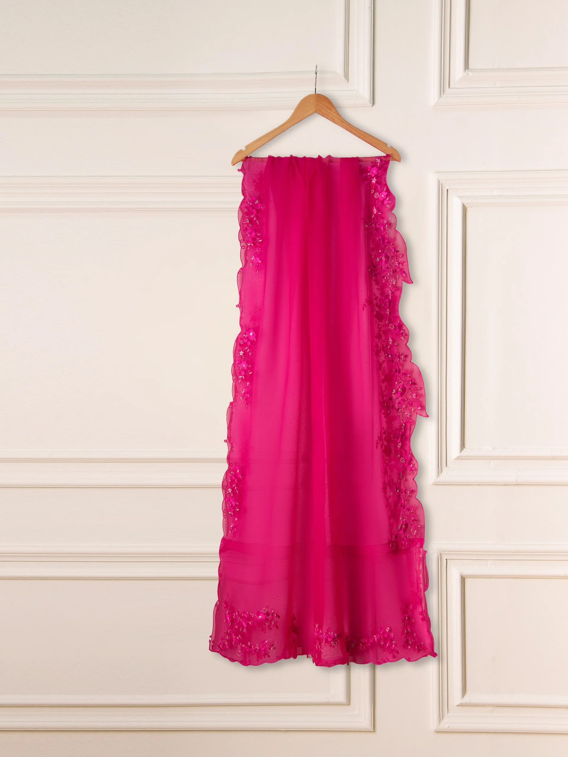 3 Piece- Pure Khaddi Silk Embroidered Suit S111232 - Image 9