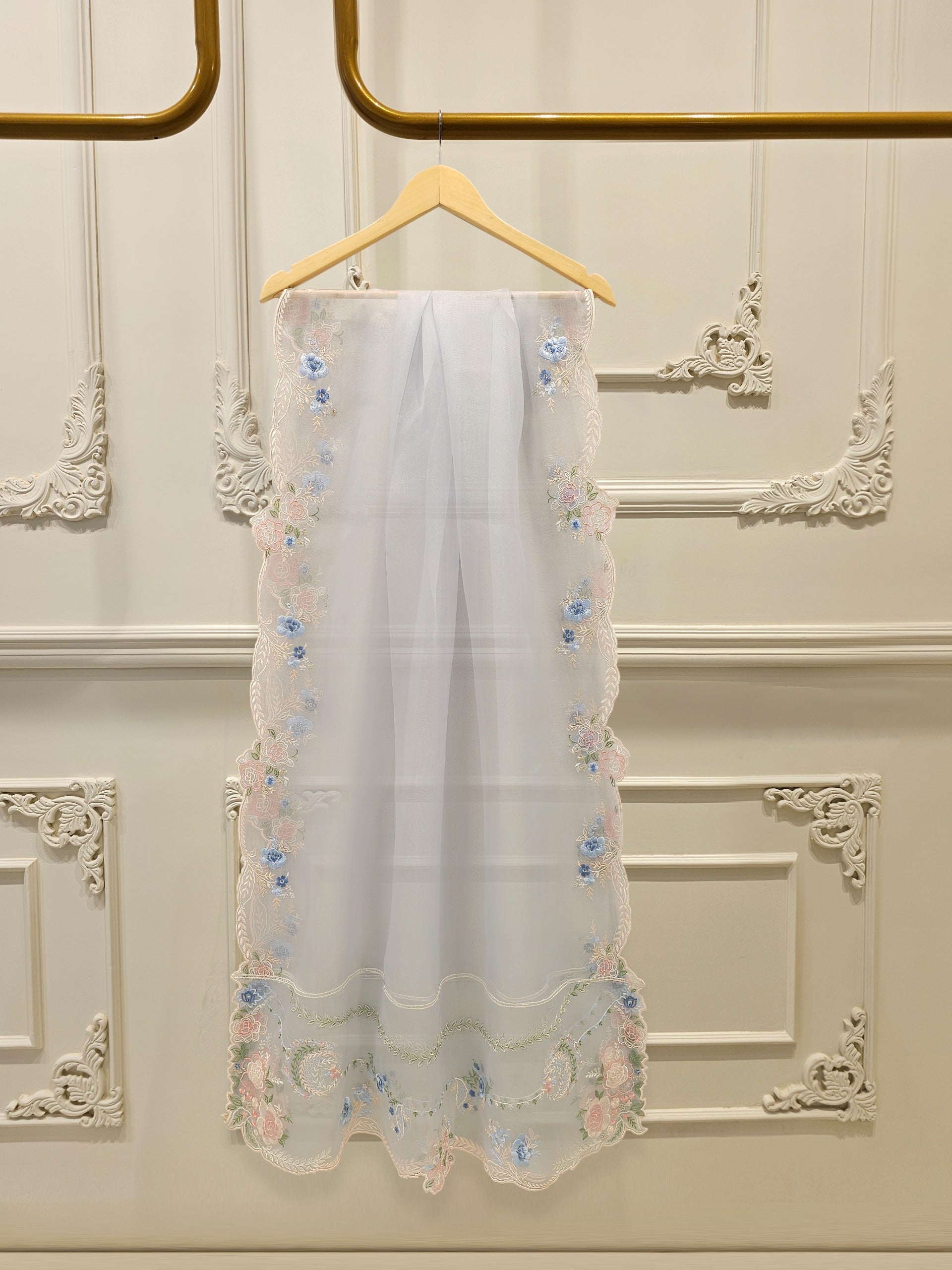 3 Piece- Pure Khaddi Silk Embroidered Suit S112438 - Image 7