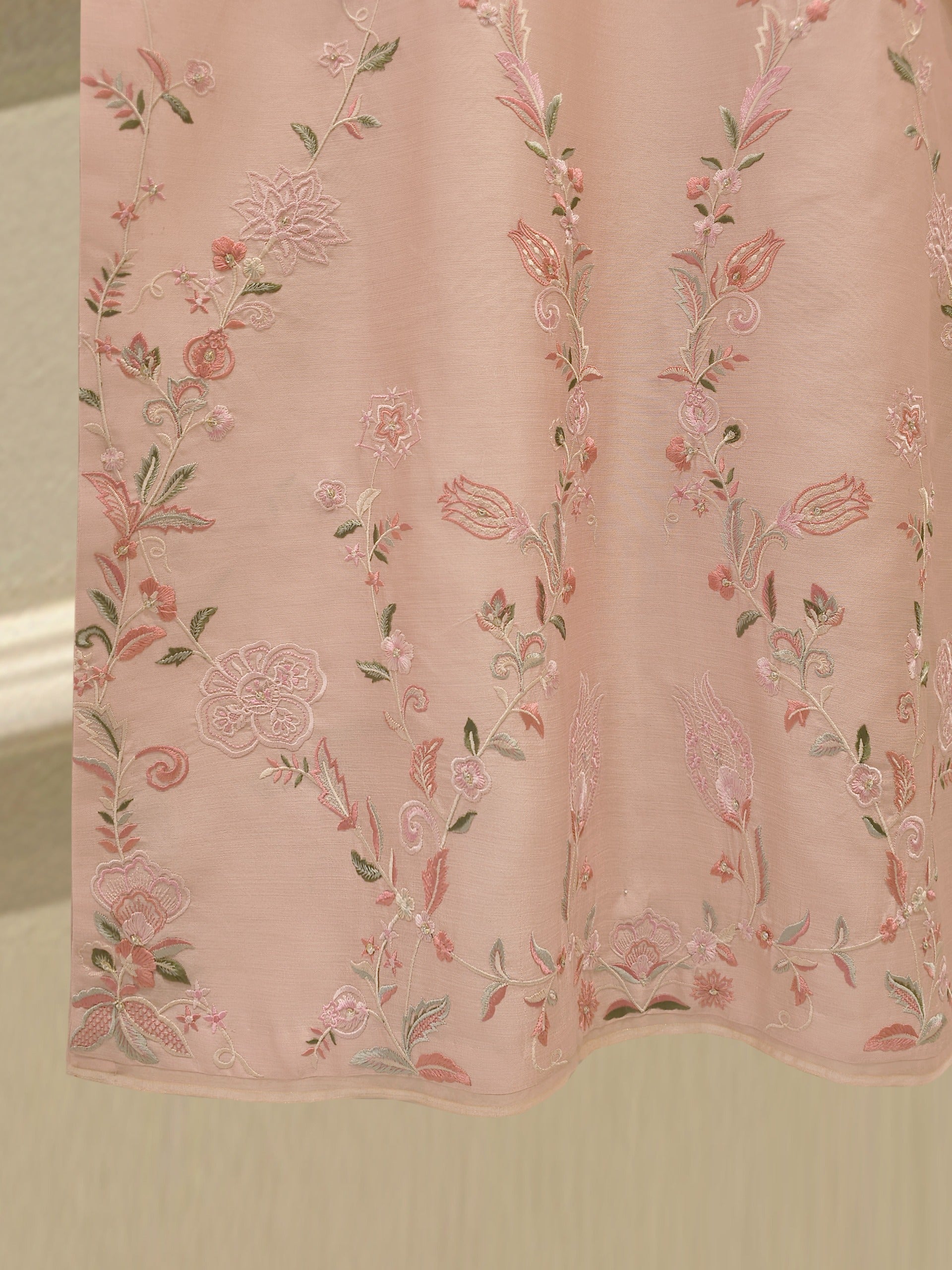3 Piece- Pure Khaddi Silk Embroidered Suit S112678 - Image 4