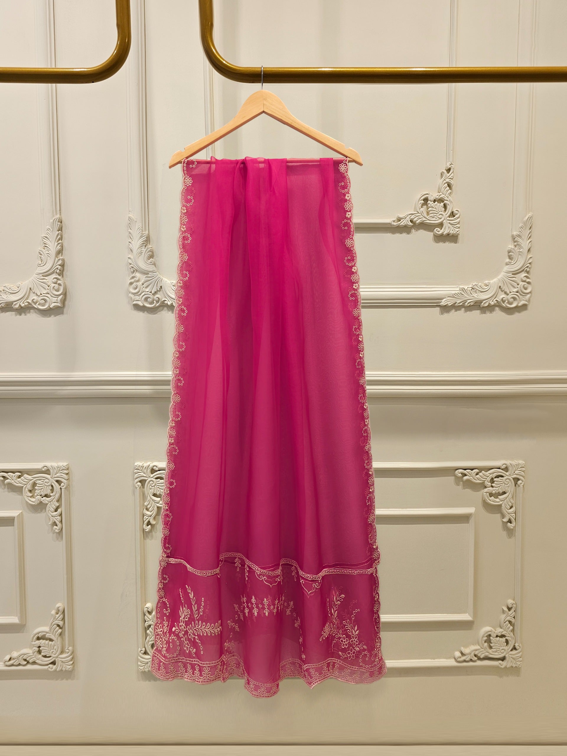 3 Piece- Pure Khaddi Silk Embroidered Suit S112770 - Image 7