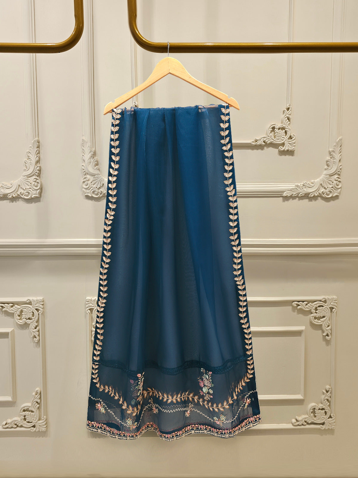 3 Piece - Pure Khaddi Silk Embroidered Suit S113242 - Image 6