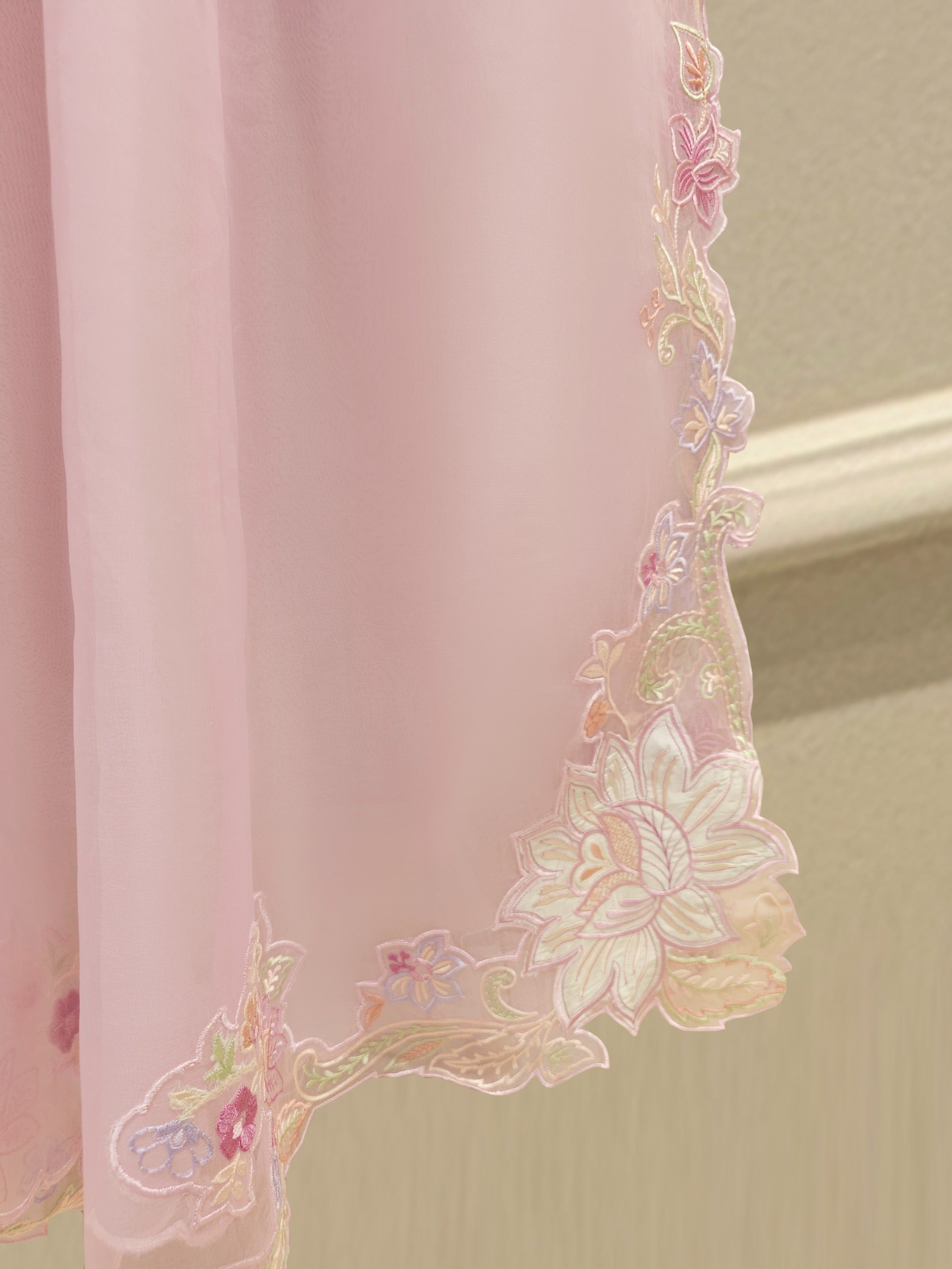 3 Piece- Pure Khadi Silk Embroidered Suit S112040 - Image 7