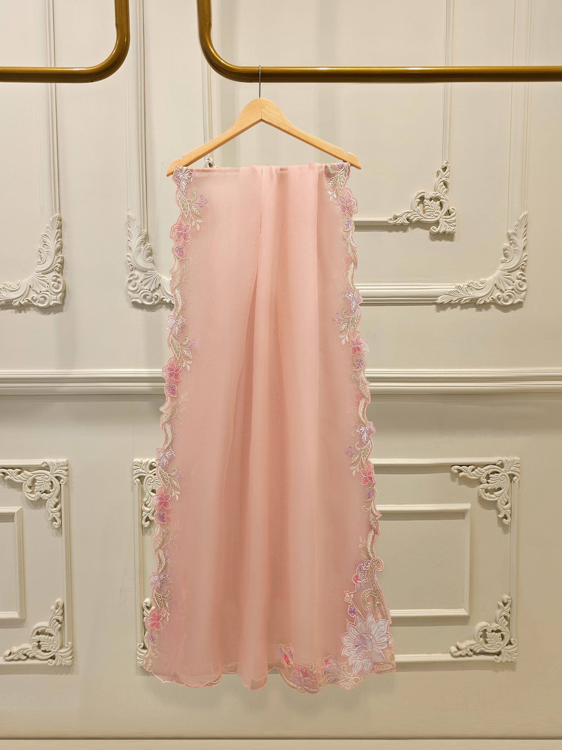 3 Piece- Pure Khadi Silk Embroidered Suit S112326 - Image 7