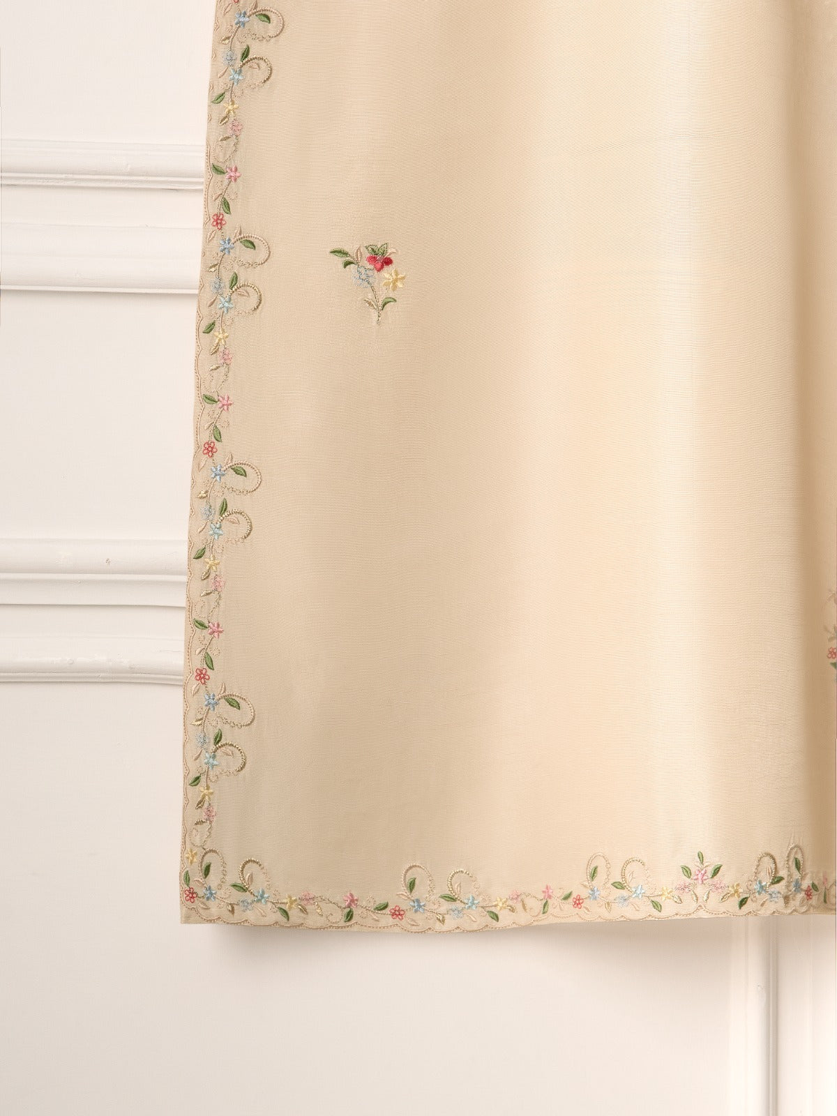 3 Piece- Pure Korean Silk Embroidered Suit S110959 - Image 8