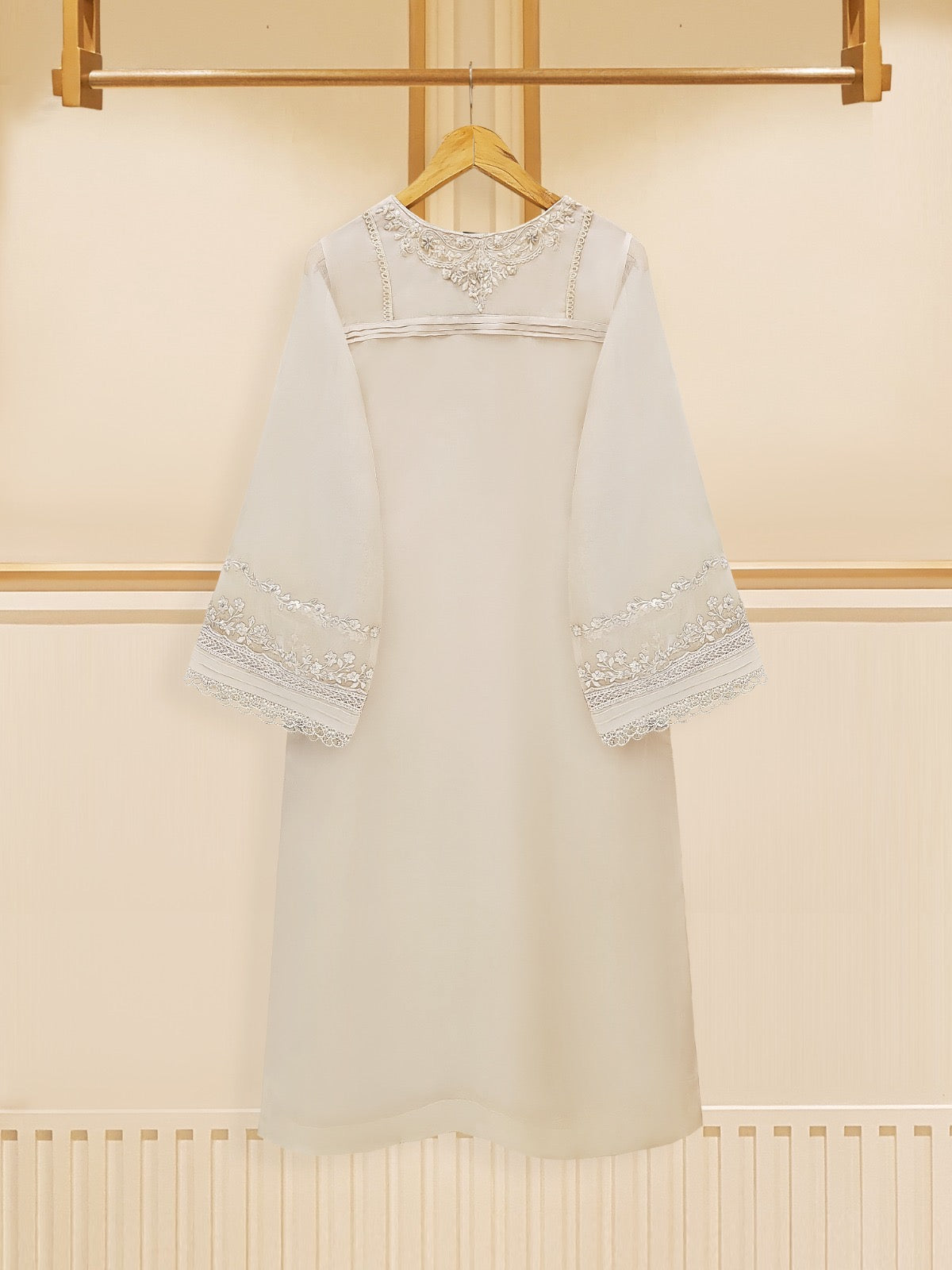 3 Piece - Pure Organza Embroidered Suit S109450 - Image 6