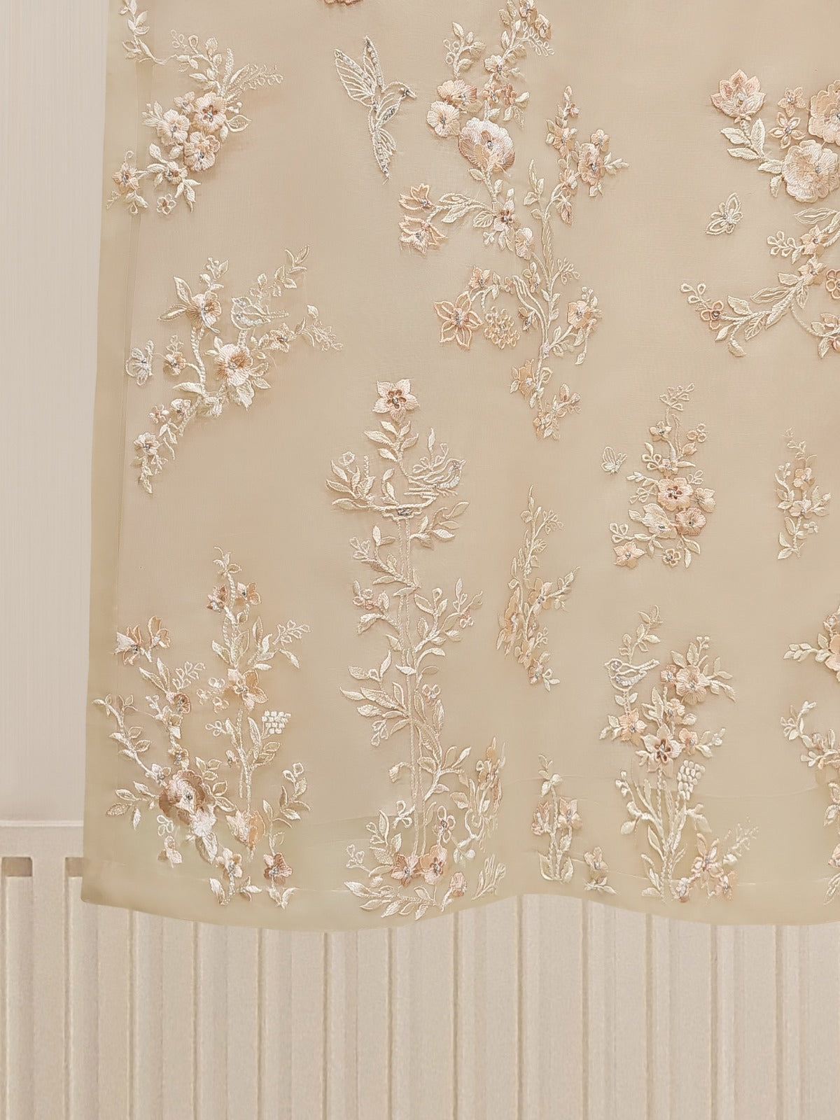 3 Piece - Pure Organza Embroidered Suit S110177 - Image 5