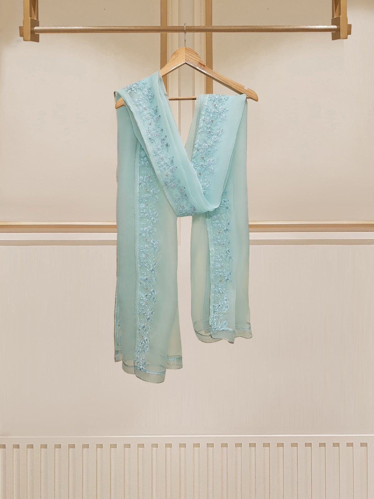 3 Piece - Pure Organza Embroidered Suit S110230 - Image 7