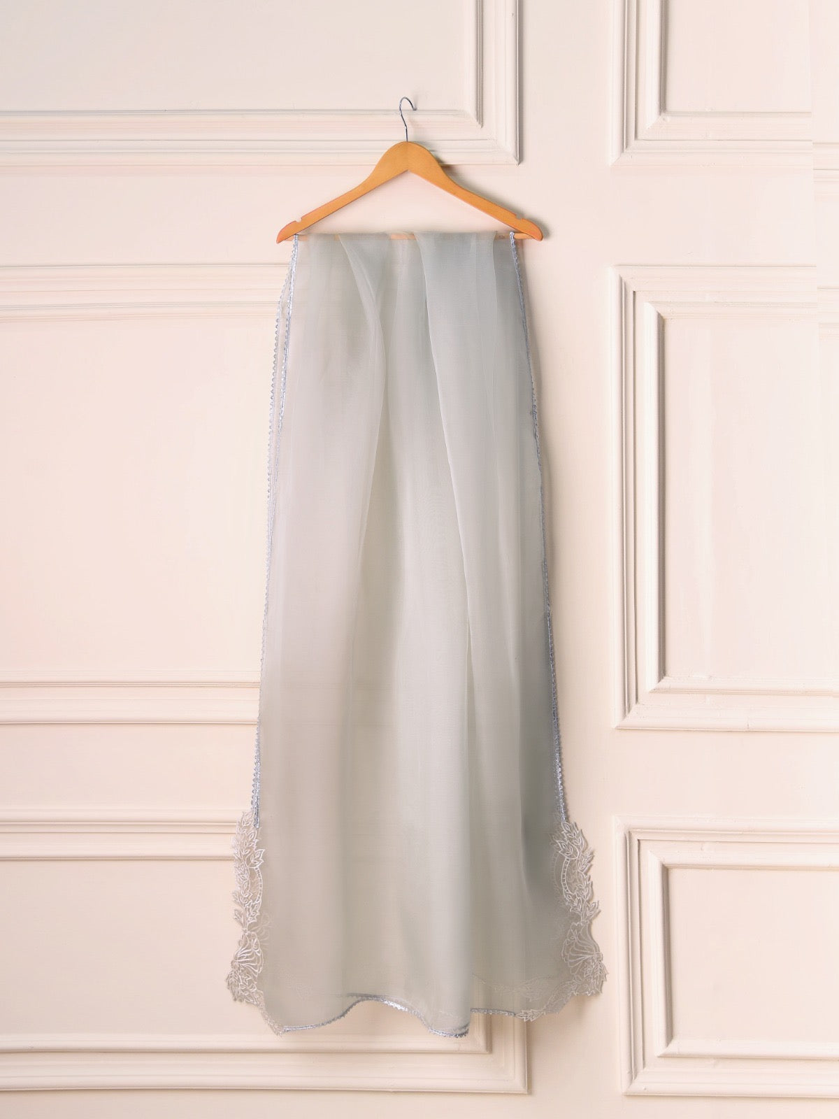 3 Piece - Pure Organza Embroidered Suit S110491 - Image 6