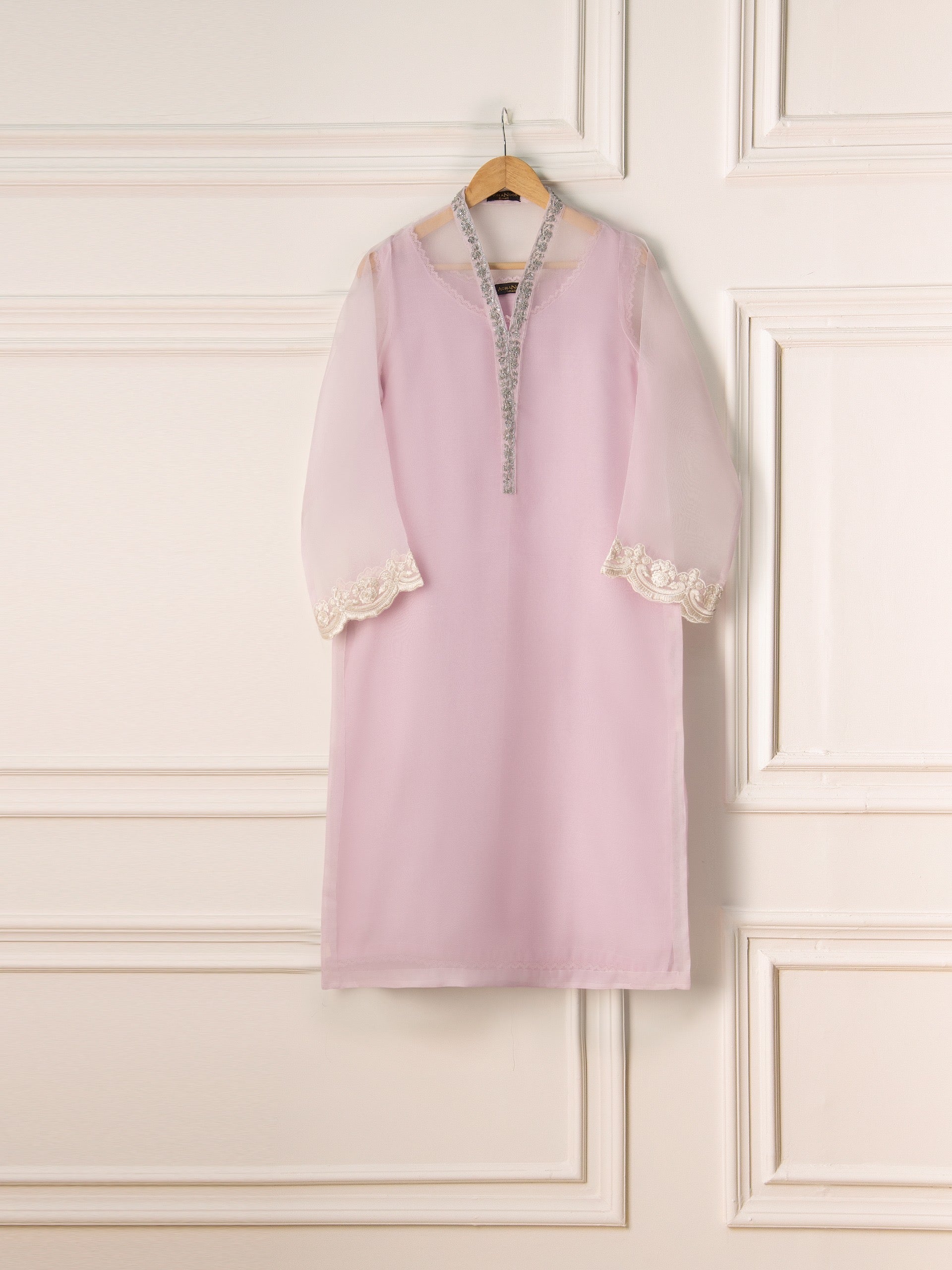3 Piece - Pure Organza Embroidered Suit S110623 - Image 4