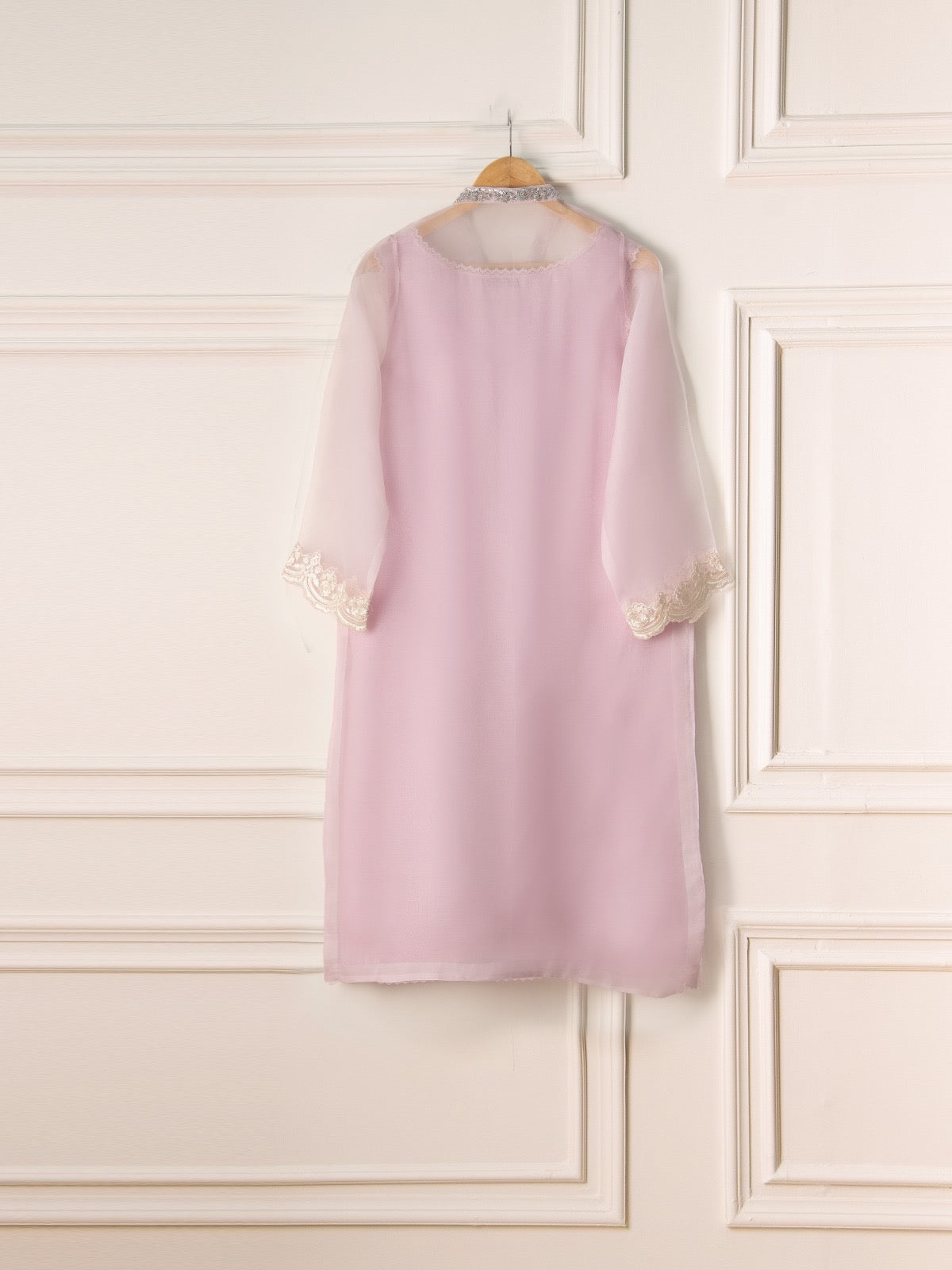 3 Piece - Pure Organza Embroidered Suit S110623 - Image 5