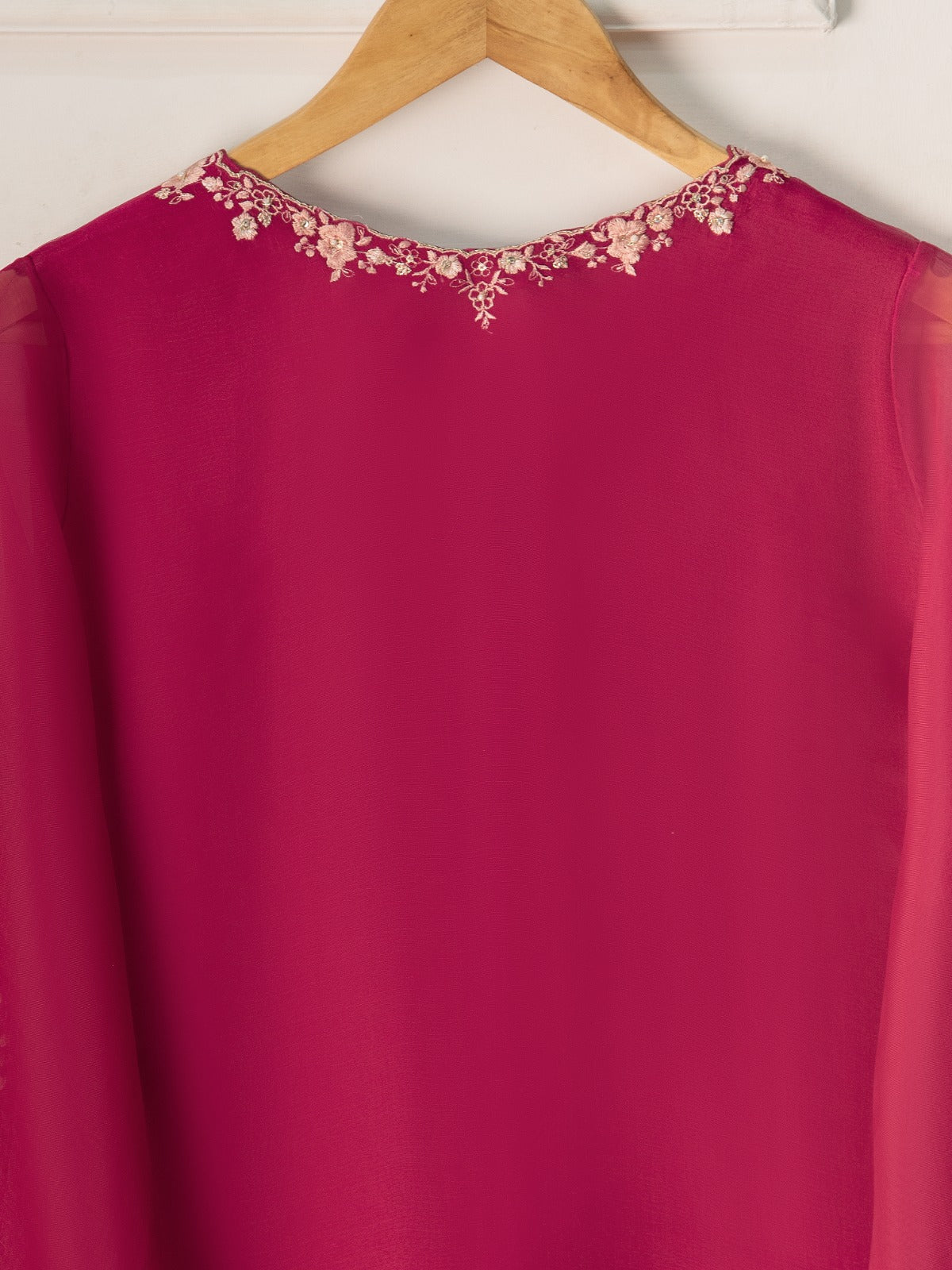 3 Piece - Pure Organza Embroidered Suit S110966 - Image 8