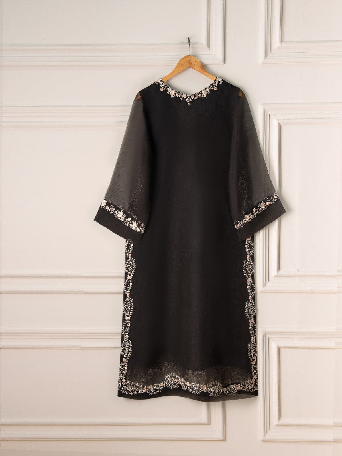 3 Piece - Pure Organza Embroidered Suit S111013 - Image 6