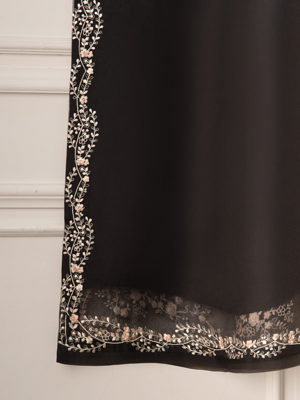 3 Piece - Pure Organza Embroidered Suit S111013 - Image 8