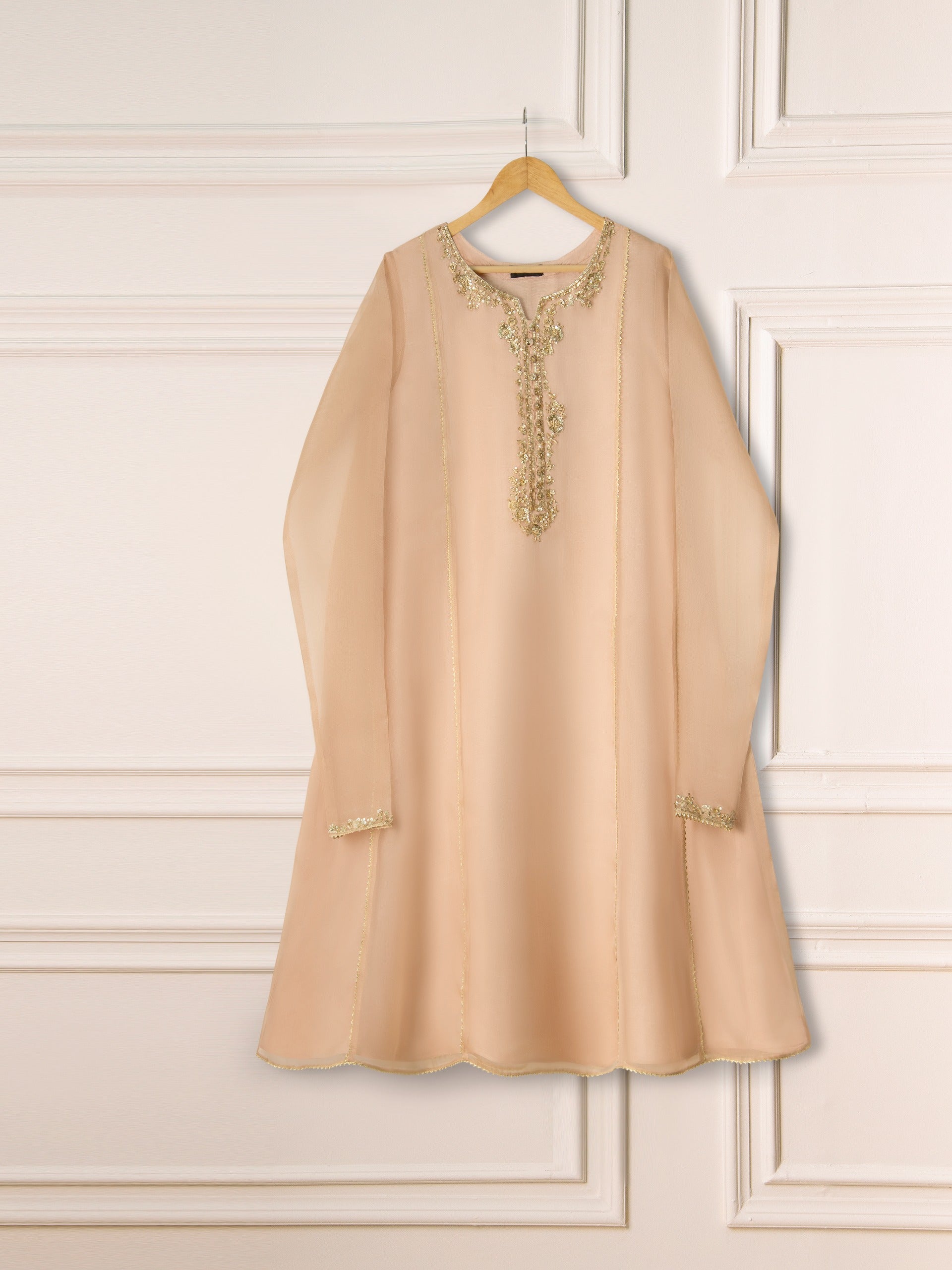 3 Piece - Pure Organza Embroidered Suit S111050 - Image 3