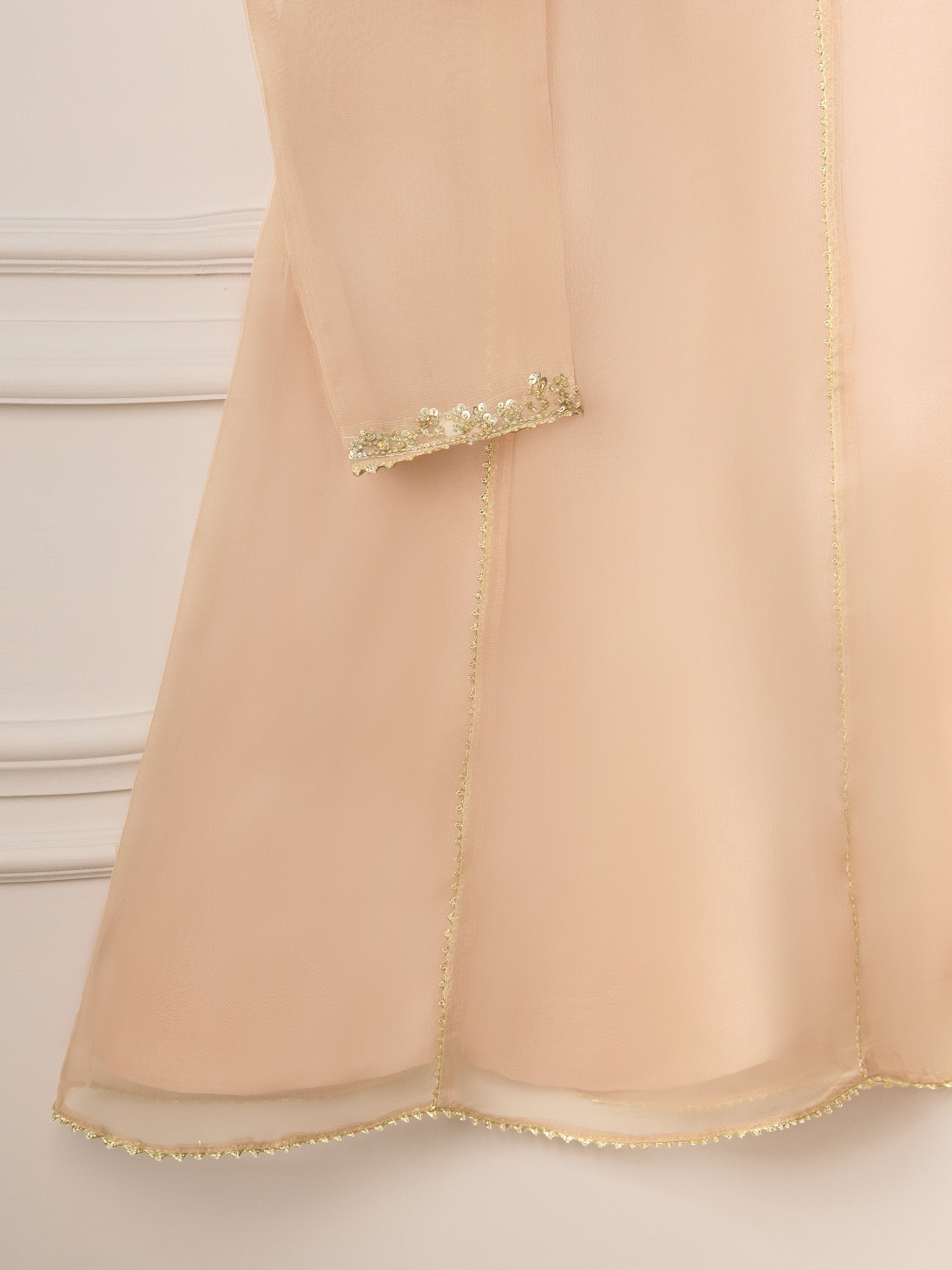 3 Piece - Pure Organza Embroidered Suit S111050 - Image 4