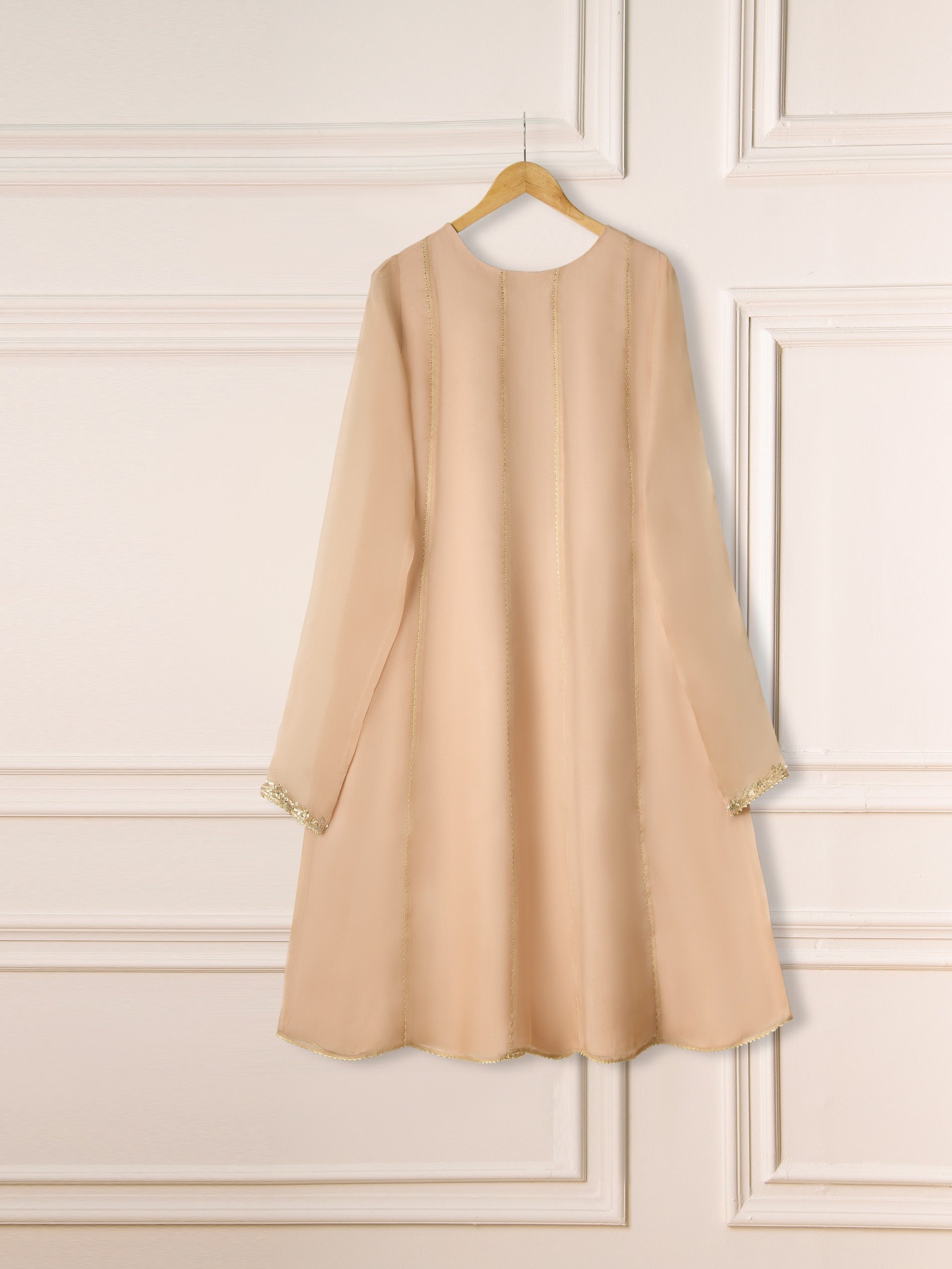 3 Piece - Pure Organza Embroidered Suit S111050 - Image 5