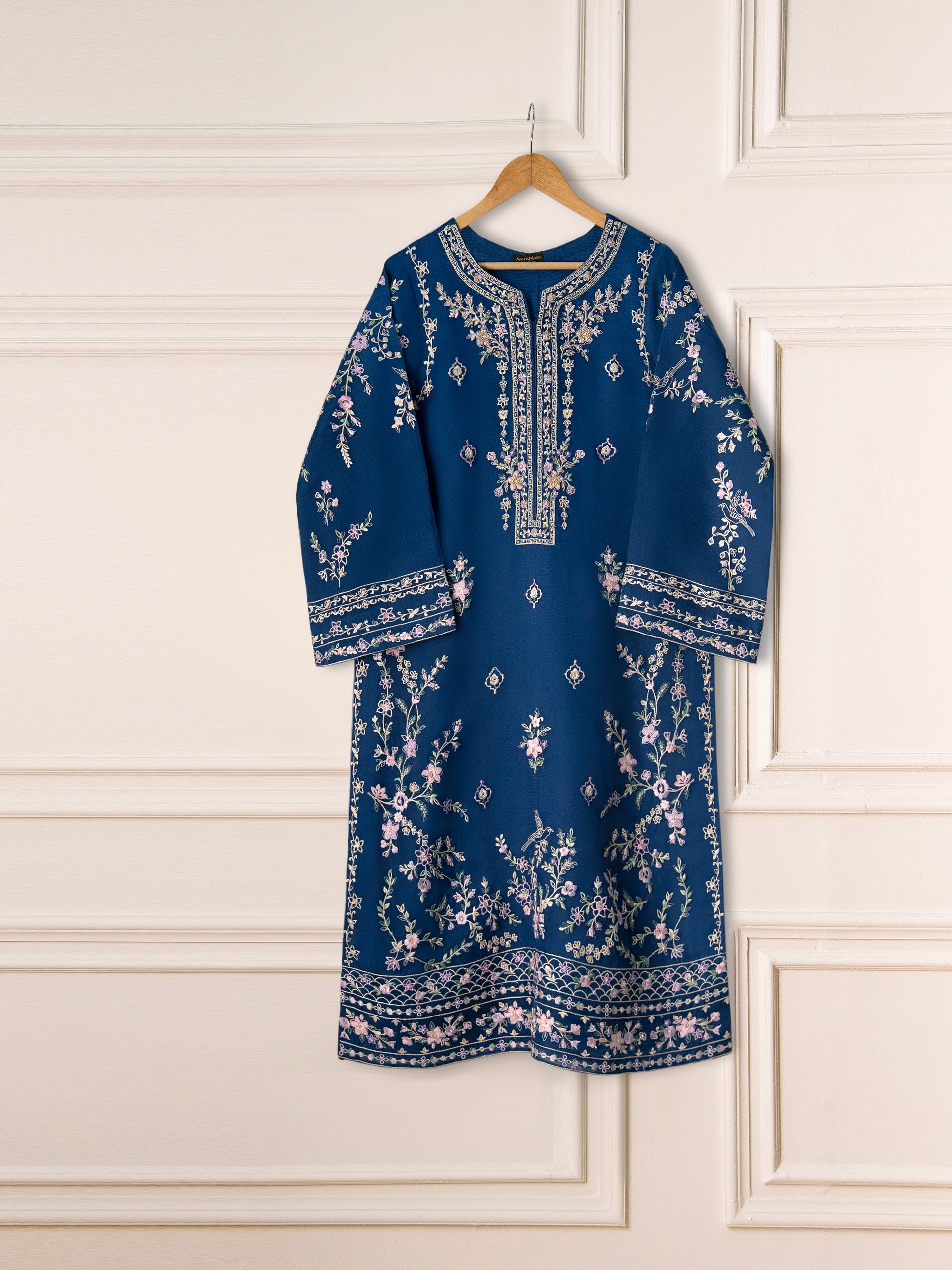 3 Piece - Pure Organza Embroidered Suit S111128 - Image 2