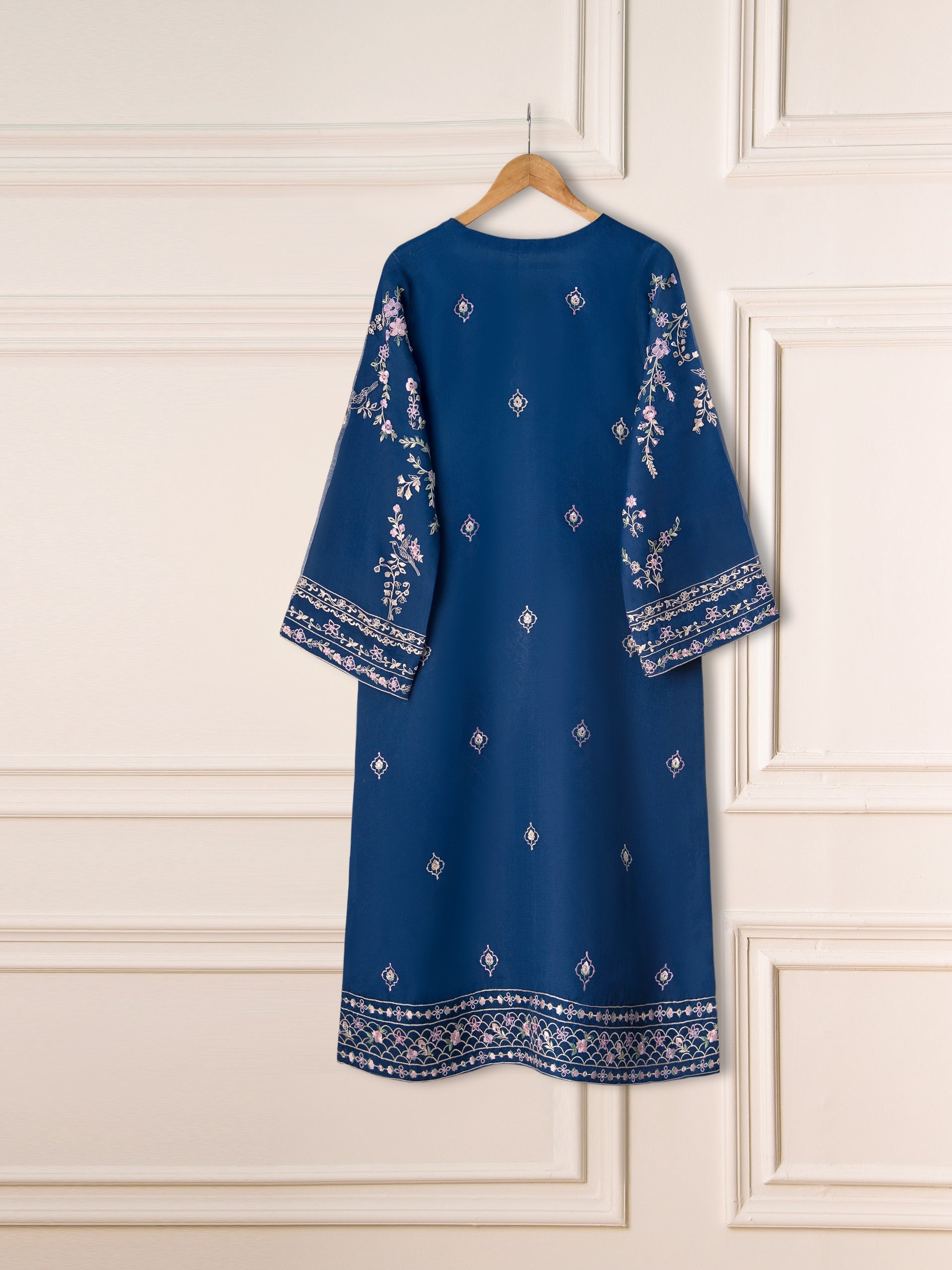 3 Piece - Pure Organza Embroidered Suit S111128 - Image 5