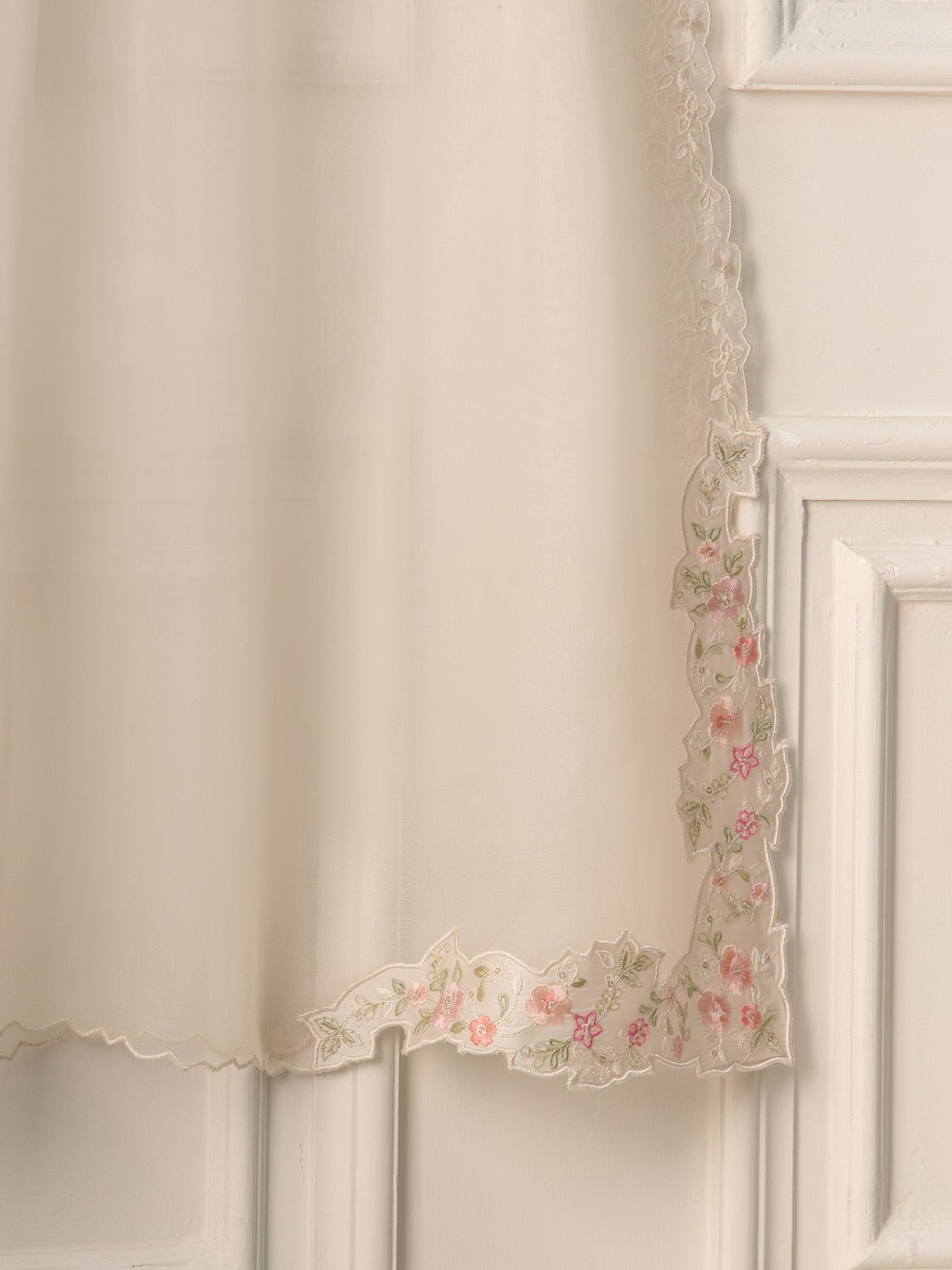 3 Piece- Pure Organza Embroidered Suit S111225 - Image 10
