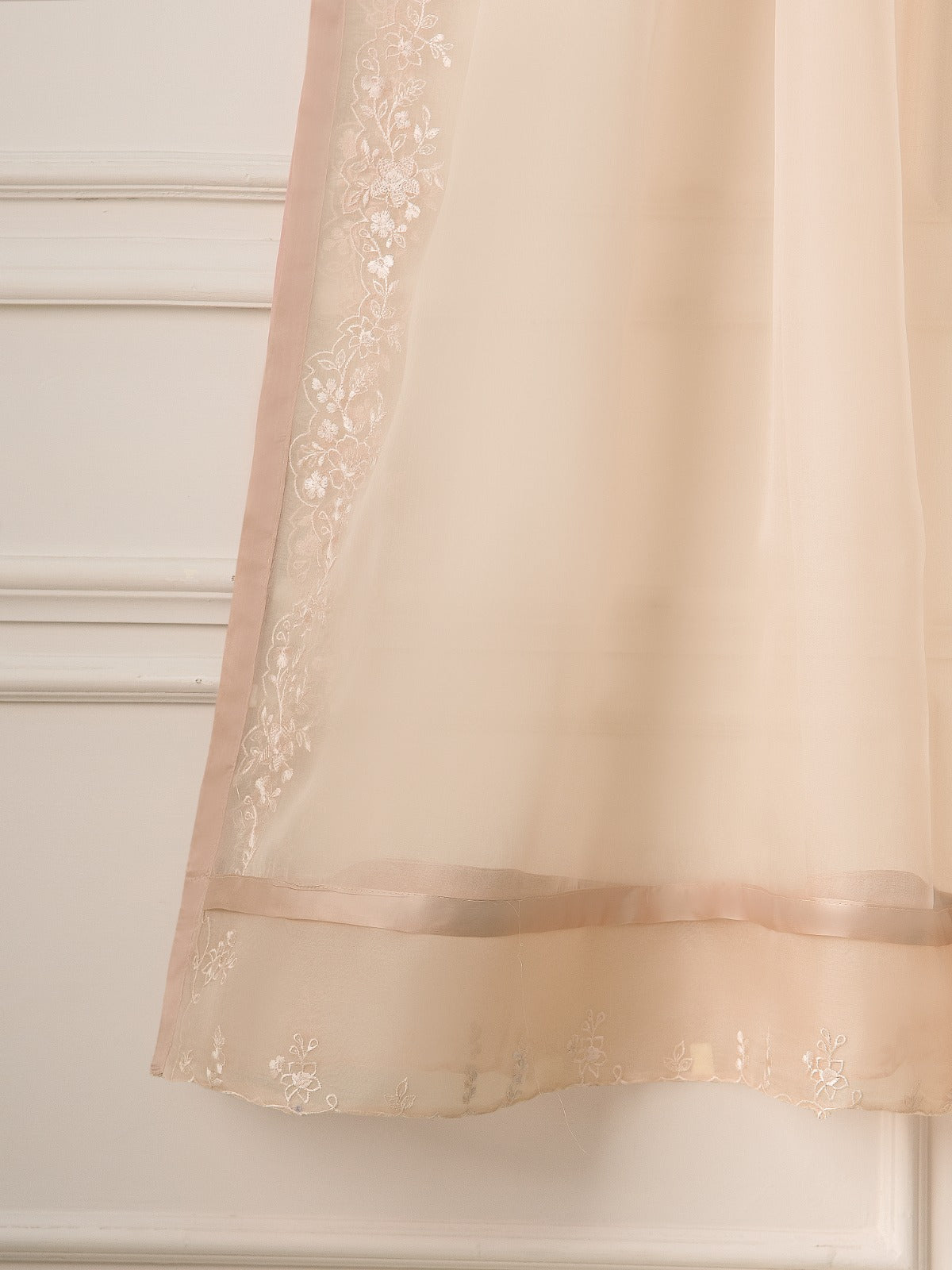3 Piece - Pure Organza Embroidered Suit S111244 - Image 10