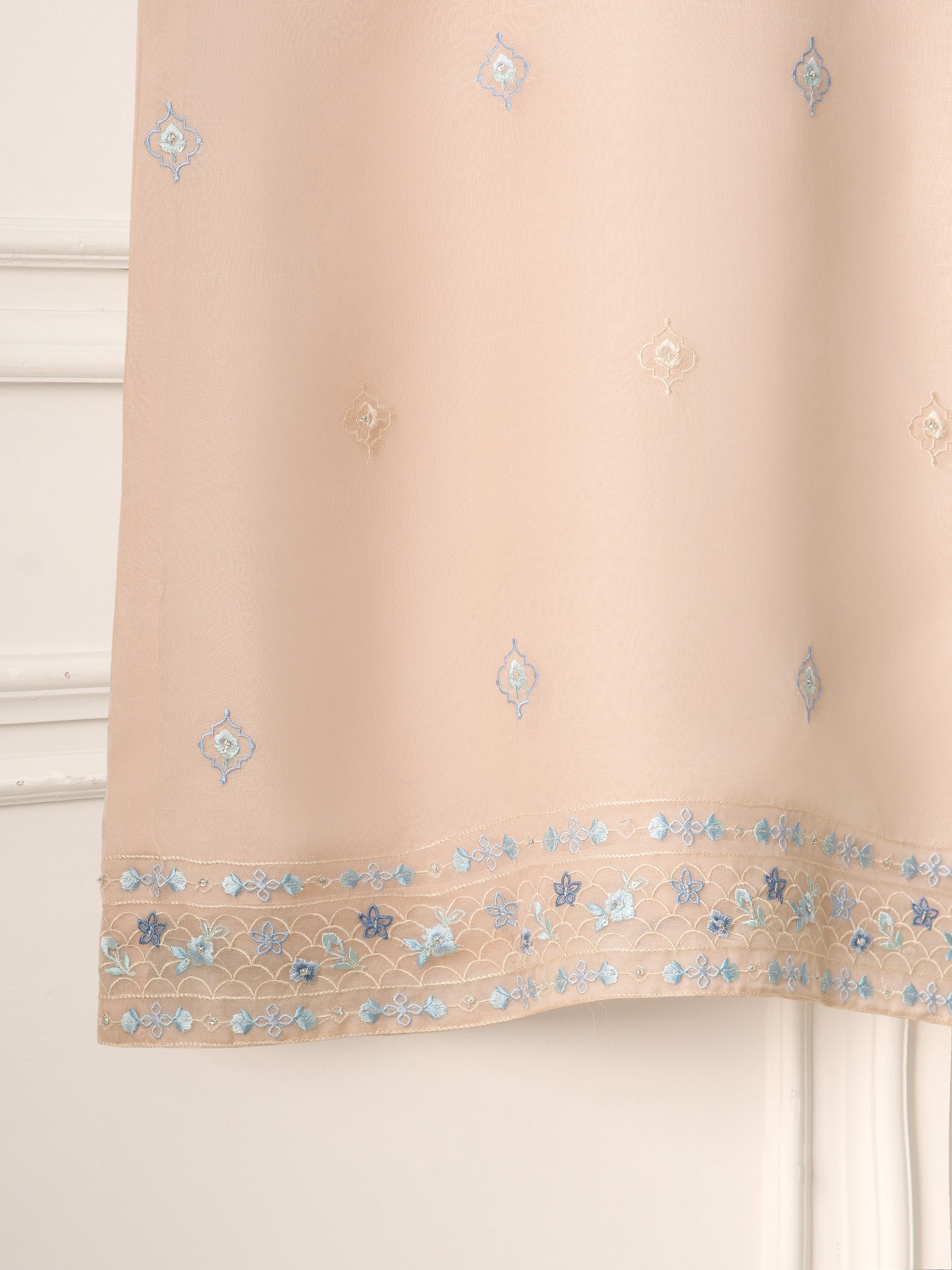 3 Piece - Pure Organza Embroidered Suit S111244 - Image 8