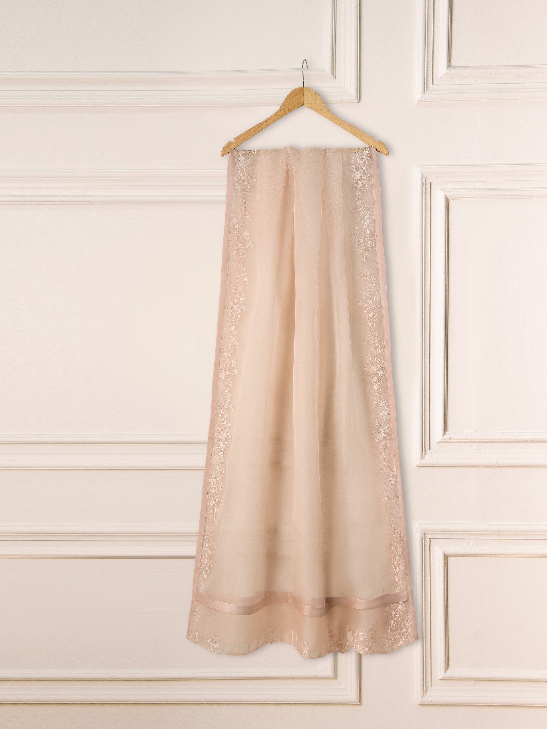 3 Piece - Pure Organza Embroidered Suit S111244 - Image 9
