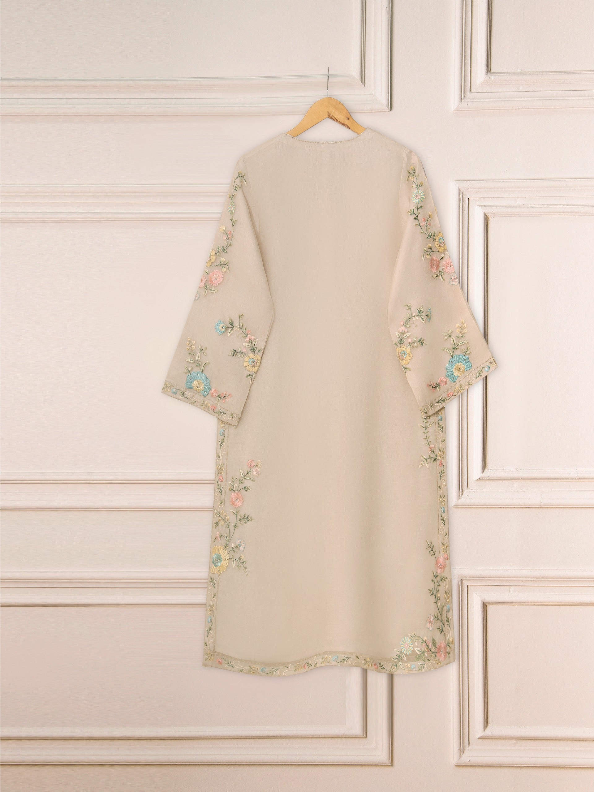 3 Piece - Pure Organza Embroidered Suit S111248 - Image 6