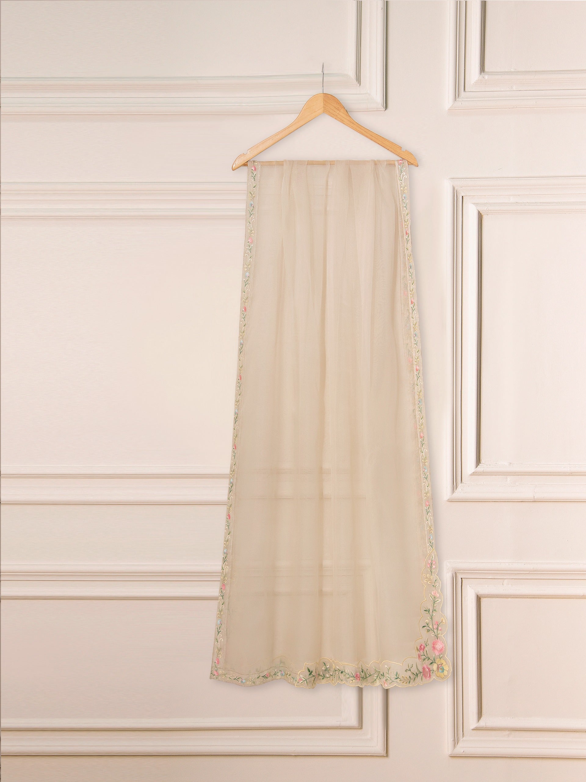 3 Piece - Pure Organza Embroidered Suit S111248 - Image 8