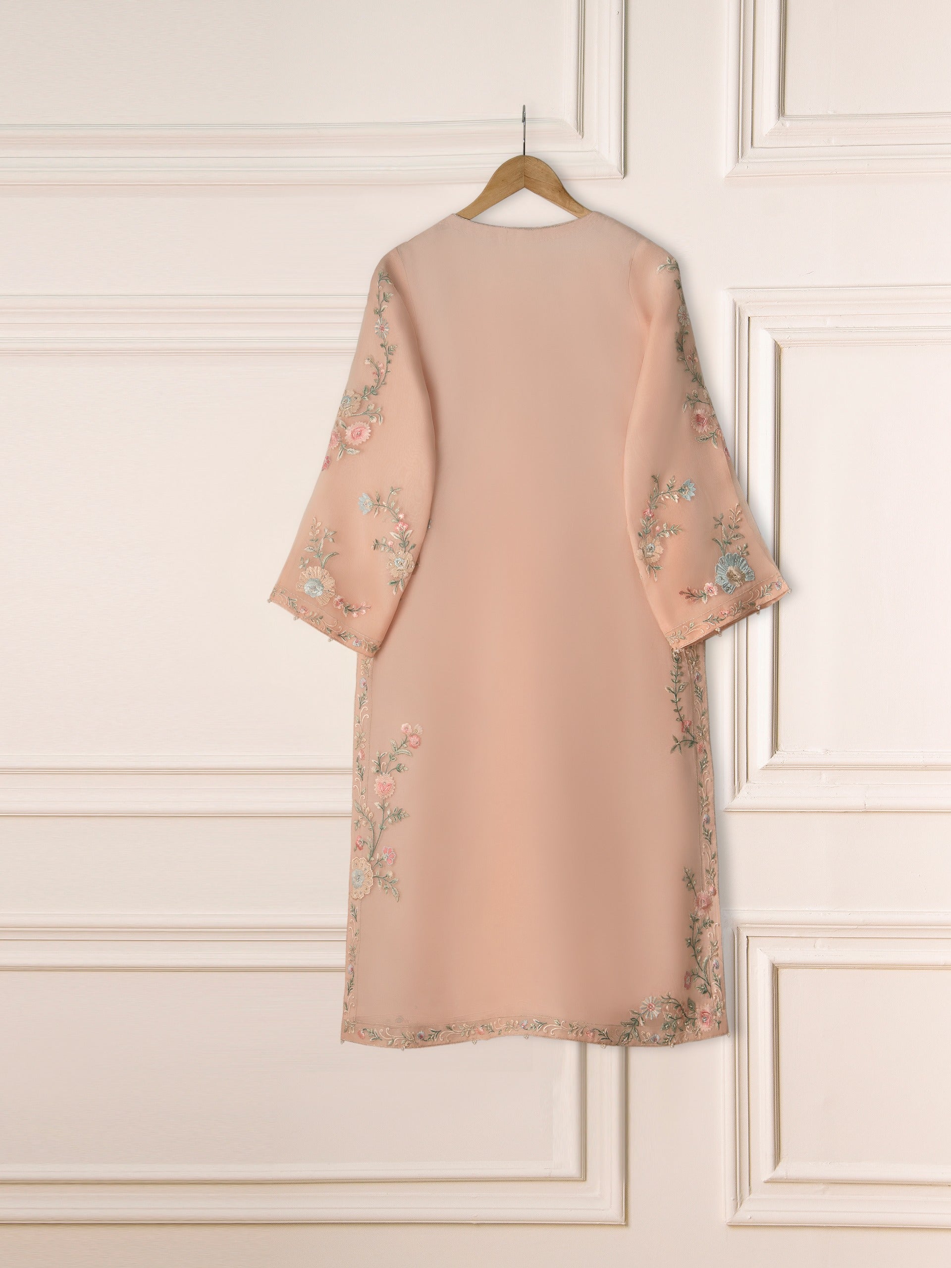 3 Piece - Pure Organza Embroidered Suit S111249 - Image 6