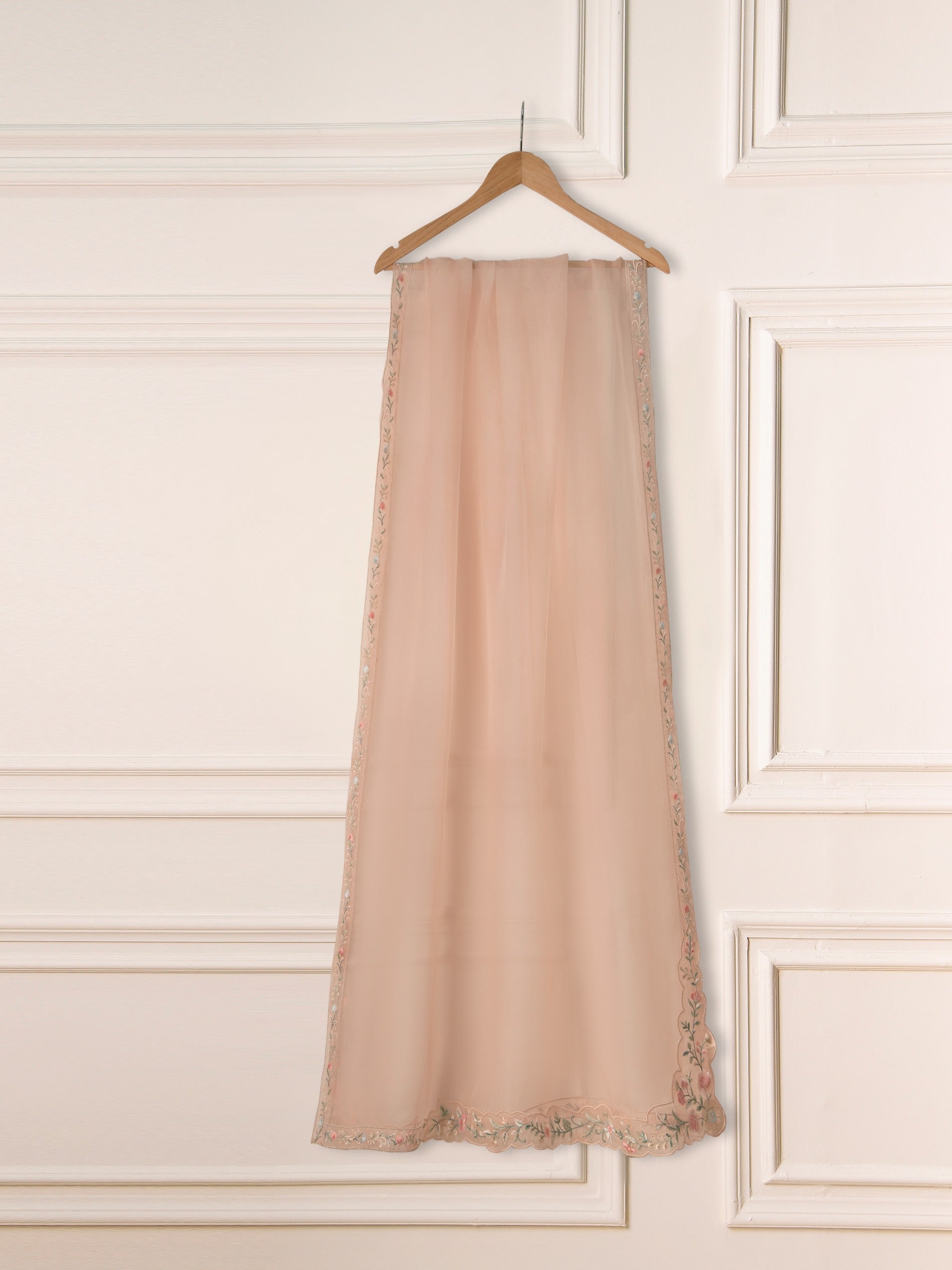 3 Piece - Pure Organza Embroidered Suit S111249 - Image 8