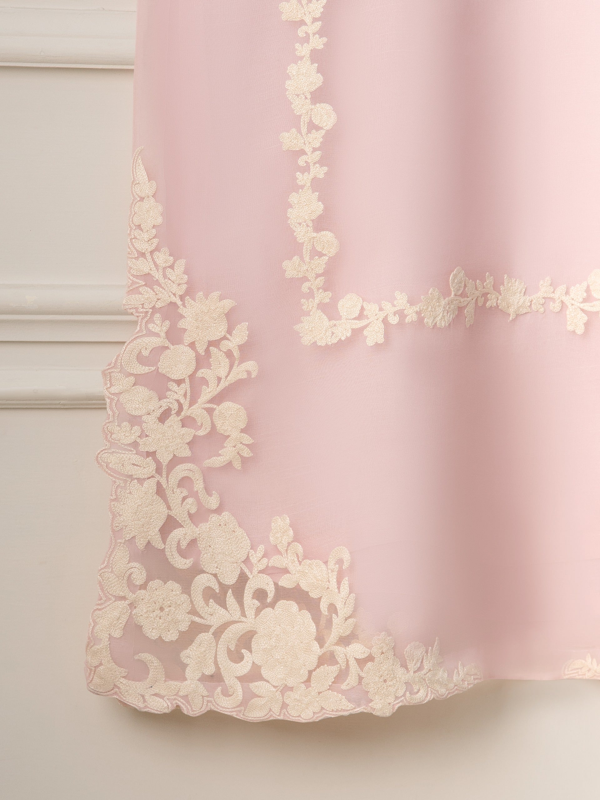 3 Piece- Pure Organza Embroidered Suit S111253 - Image 5