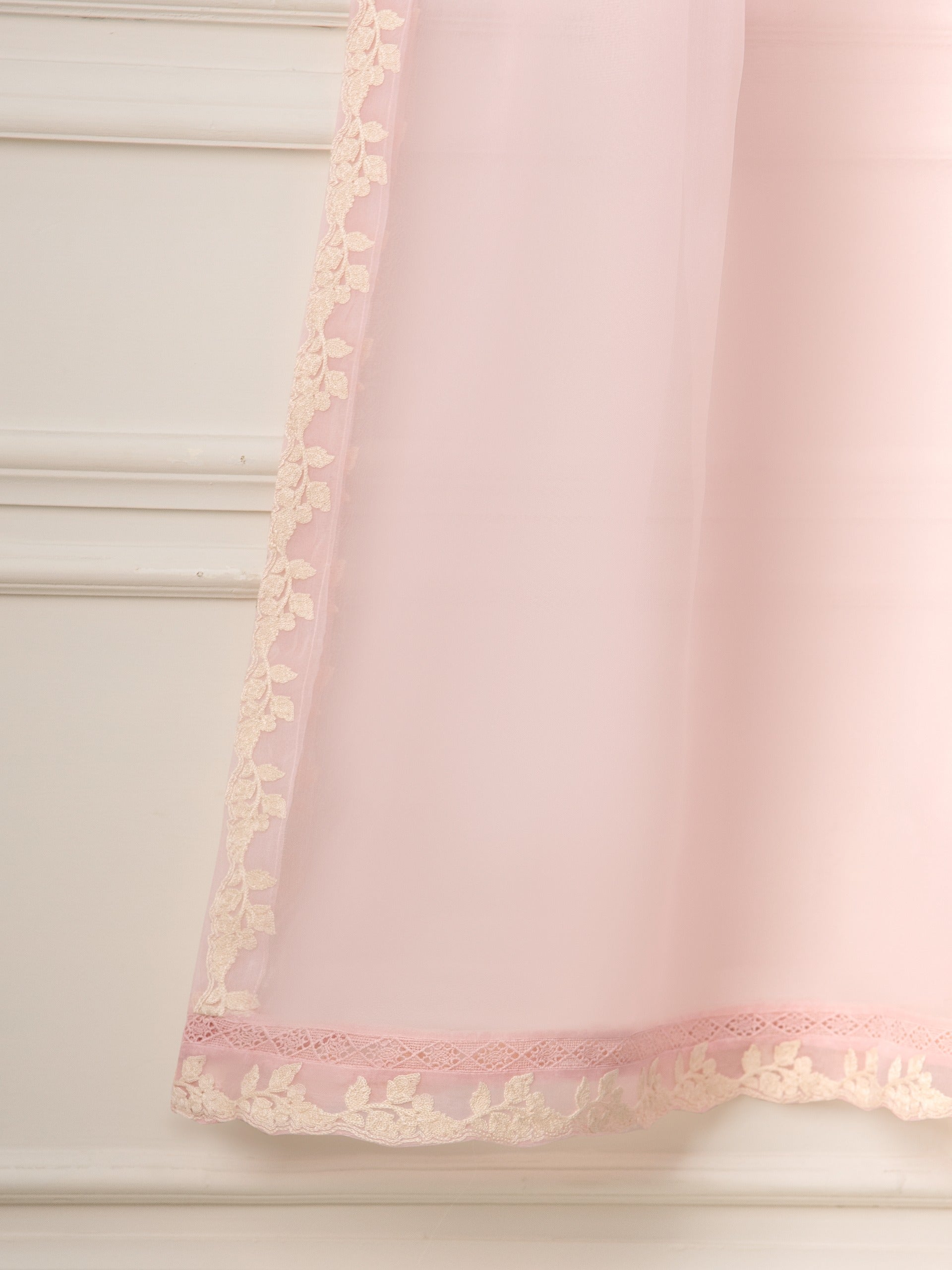 3 Piece- Pure Organza Embroidered Suit S111253 - Image 8