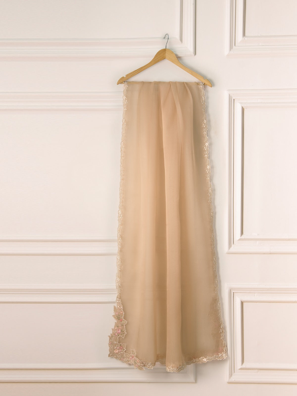 3 Piece - Pure Organza Embroidered Suit S111254 - Image 9