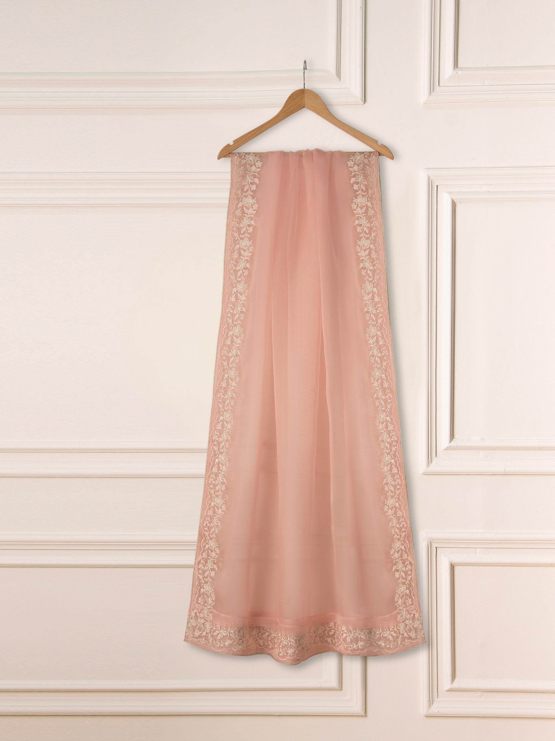 3 Piece - Pure Organza Embroidered Suit S111273 - Image 8