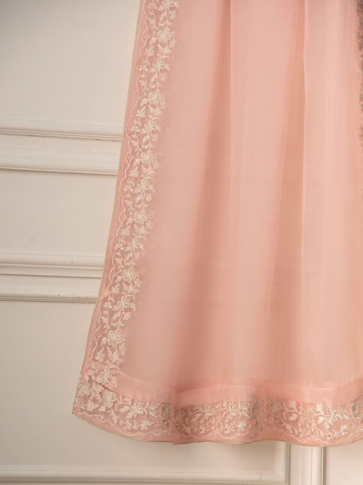 3 Piece - Pure Organza Embroidered Suit S111273 - Image 9