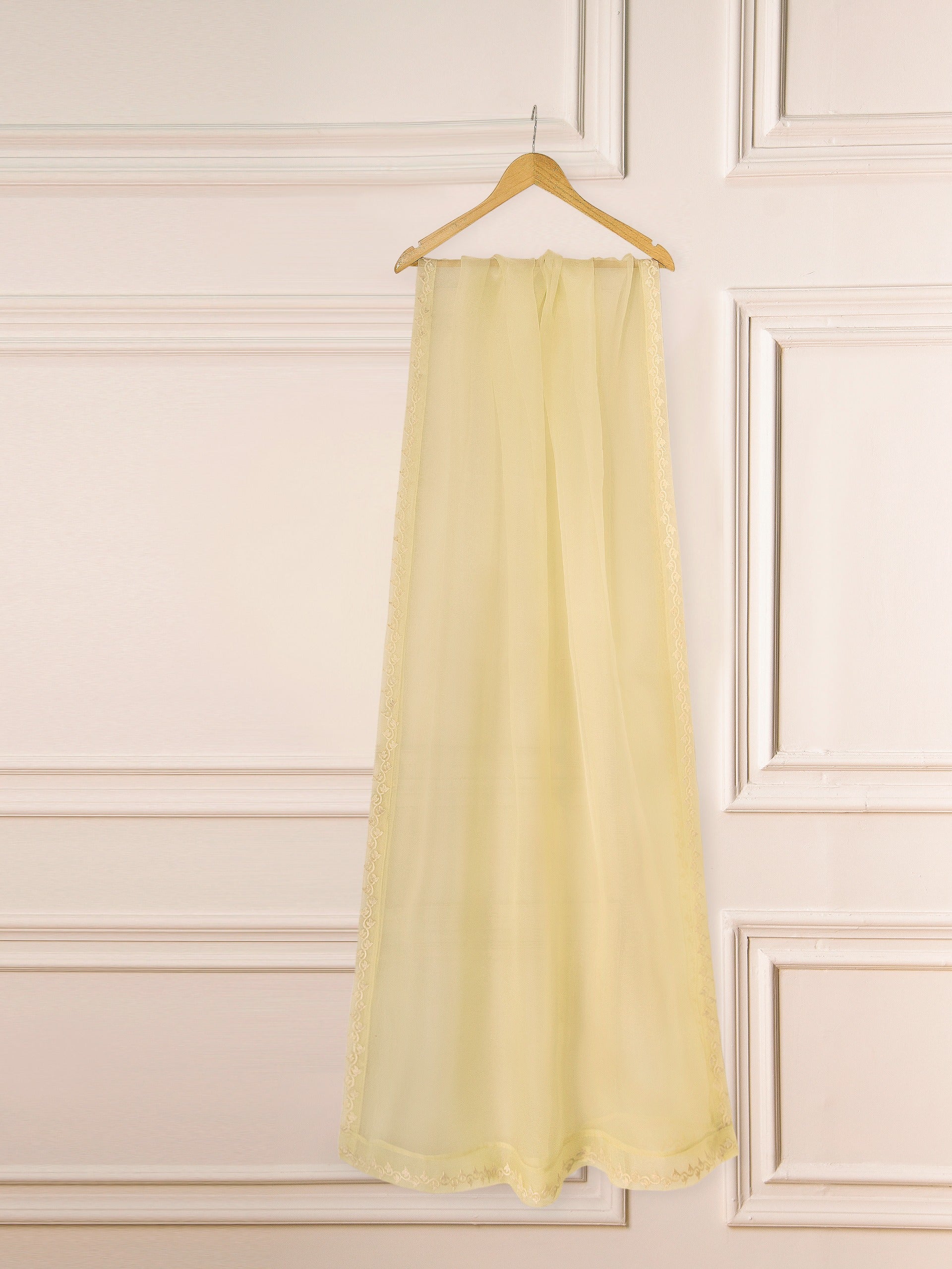 3 Piece - Pure Organza Embroidered Suit S111298 - Image 8